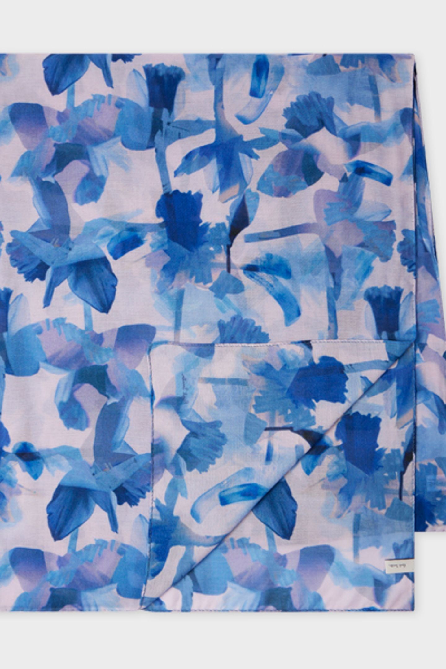 WOMEN SCARF PAINT FLORAL LIGHT PURPLE 7