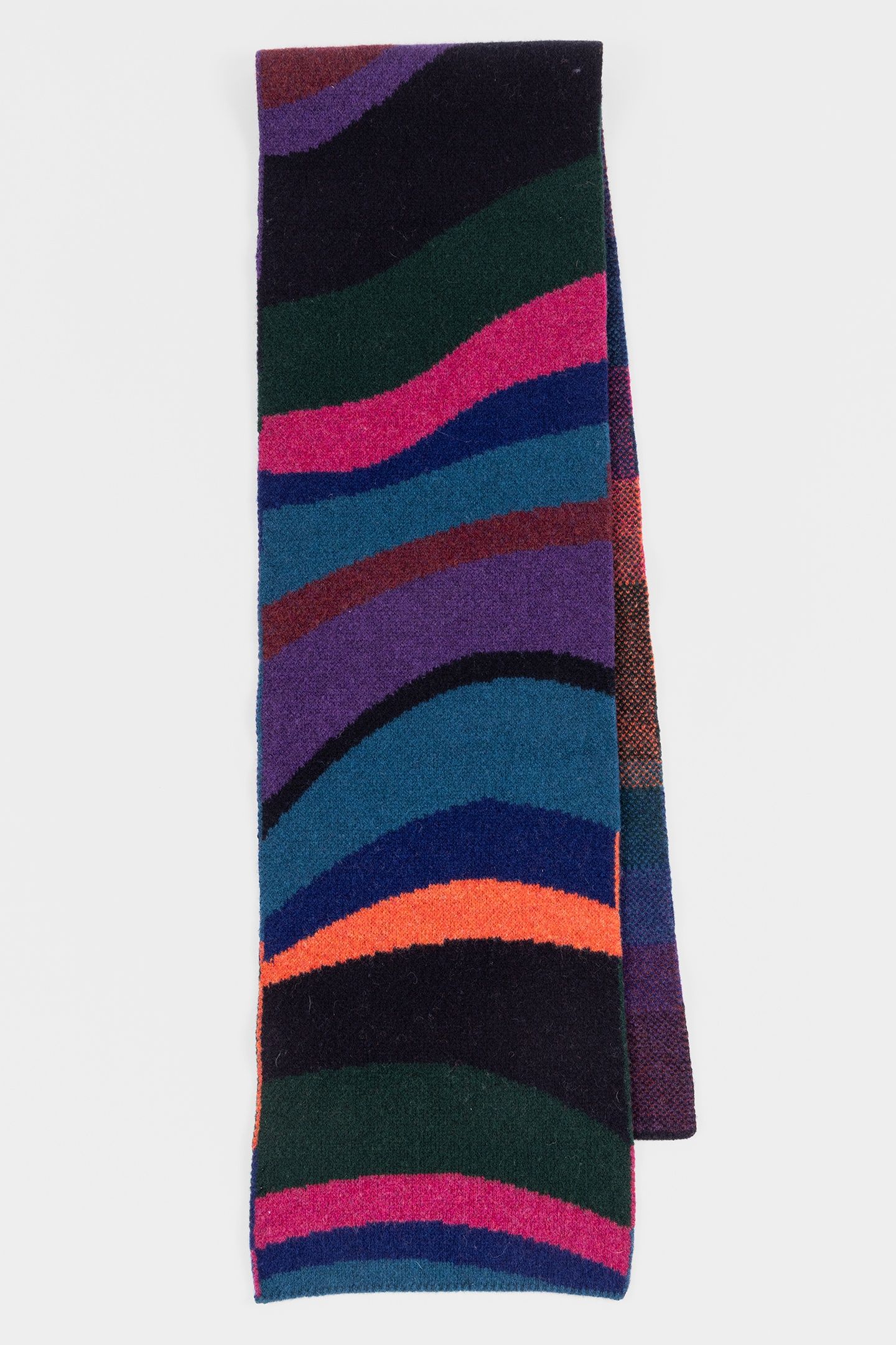 WOMEN SCARF KNIT SWIRL NAVY 3