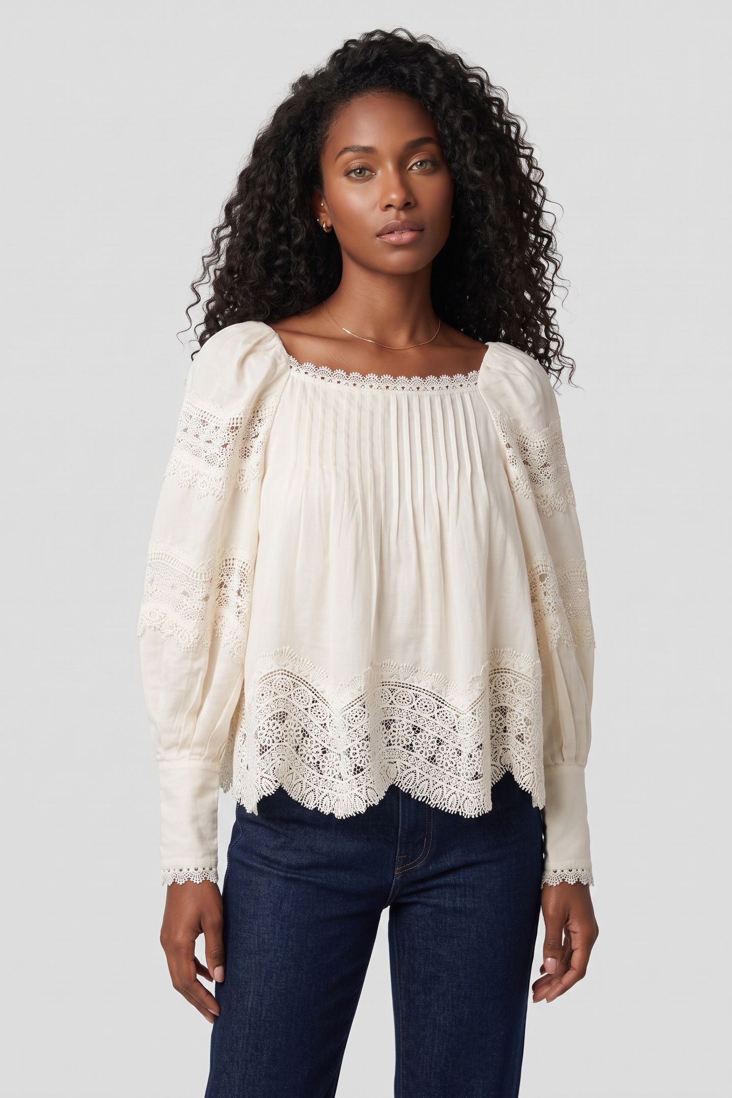 LA BRYCE TREASURE BLOUSE WHITE 1