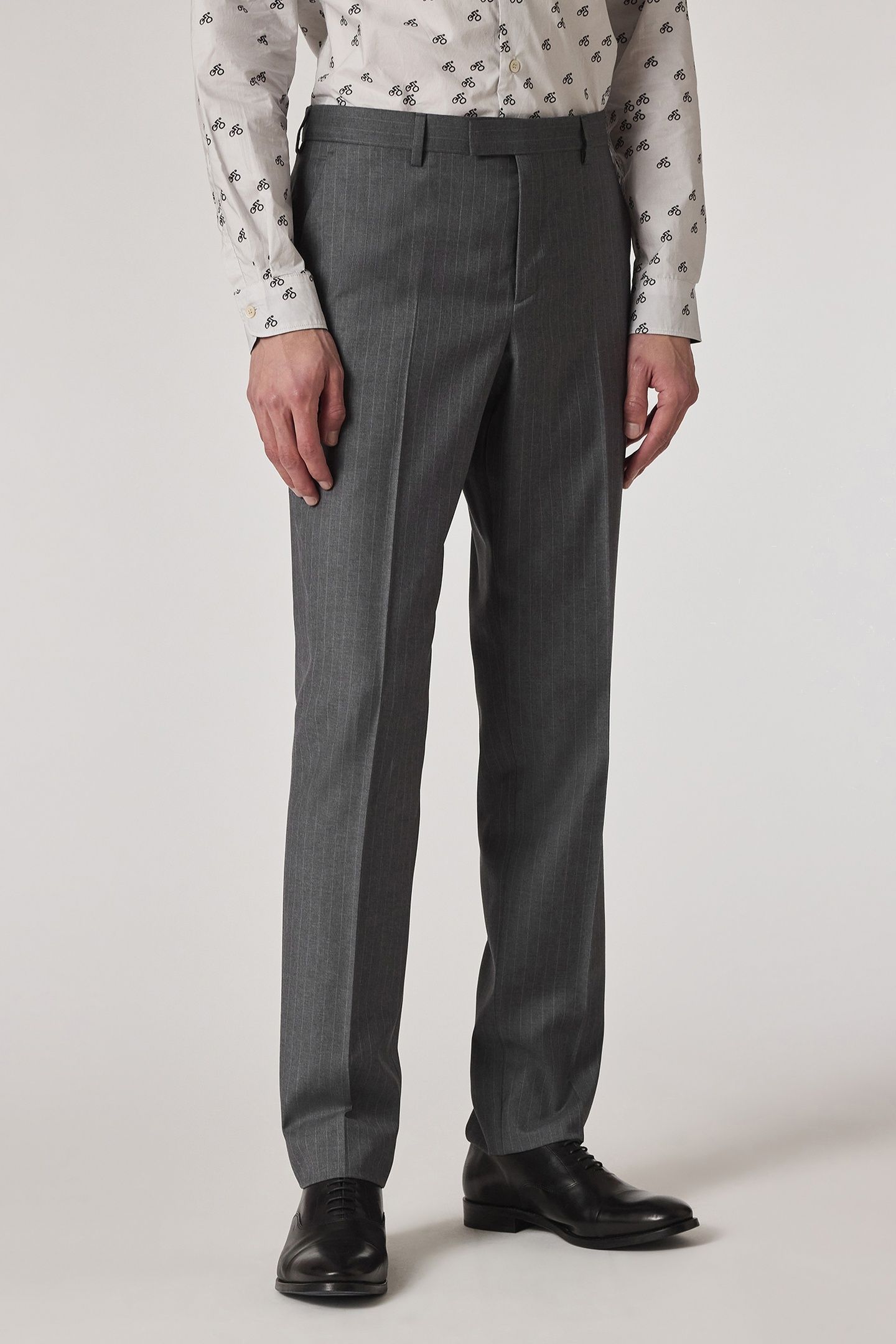 MENS SLIM FIT TROUSER GREY MELANGE 1