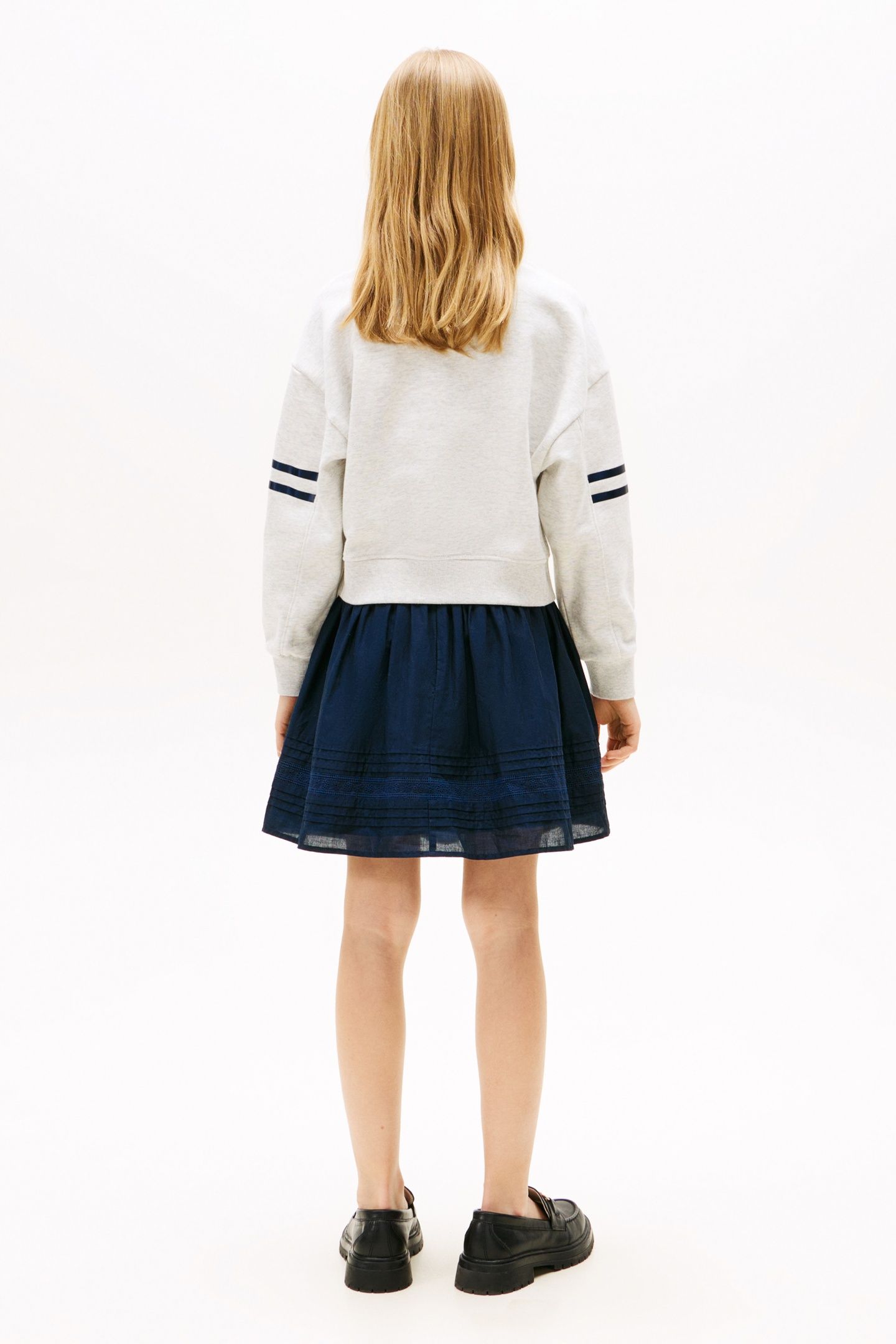 GIRLS HILFIGER BATWING SWEATER GREY HEATHER 2