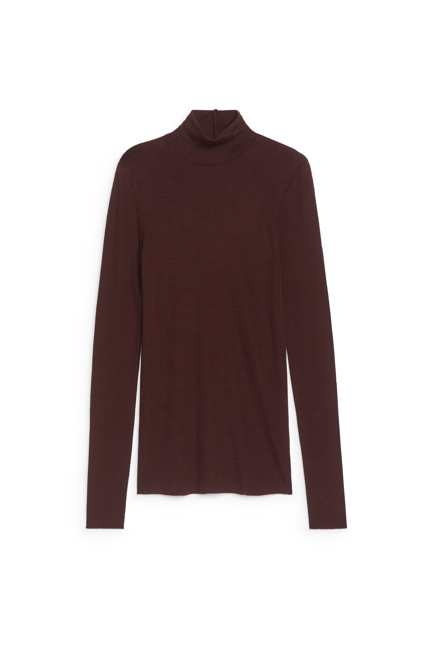 MALENA WOOL RIB TURTLENECK RED 3