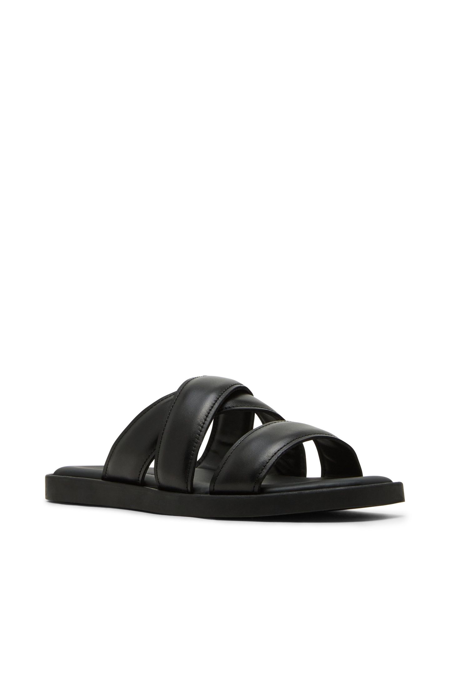 GRABBA SLIDES BLACK LEATHER 2