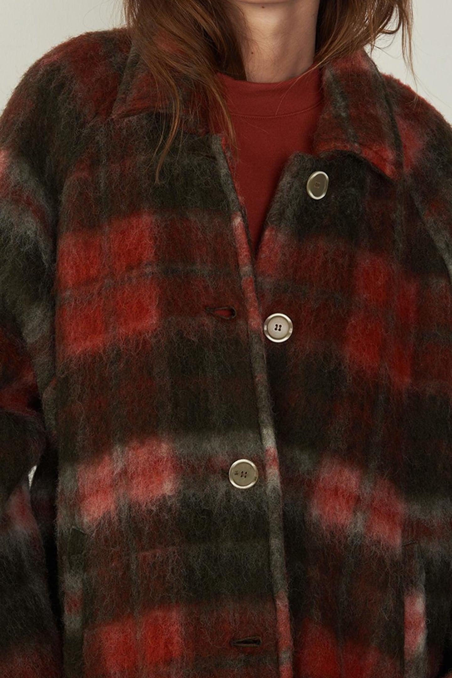 GEOMARK COAT KAKI TARTAN 5
