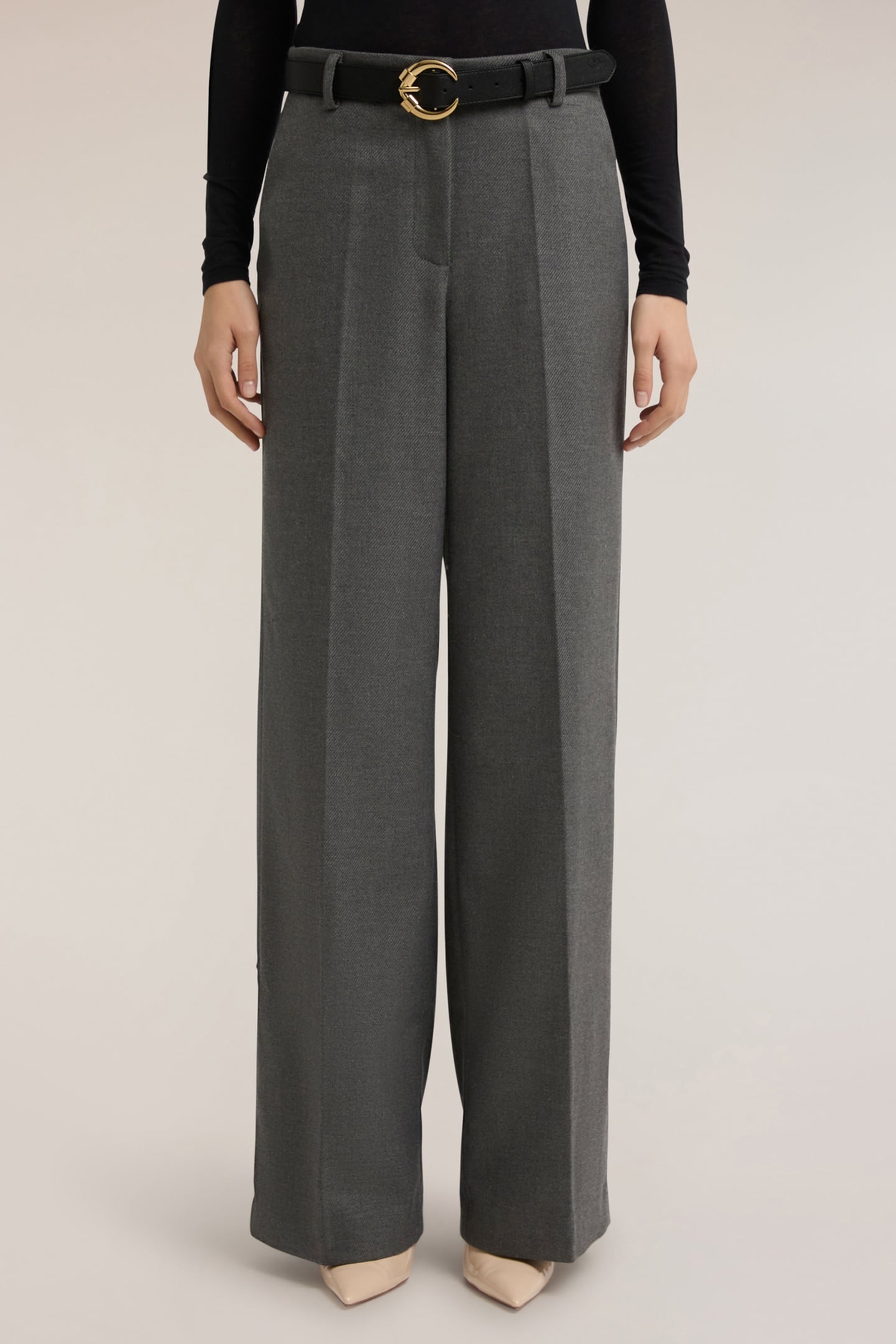 PALAZZO PANTS IN FLANNEL GREY 1