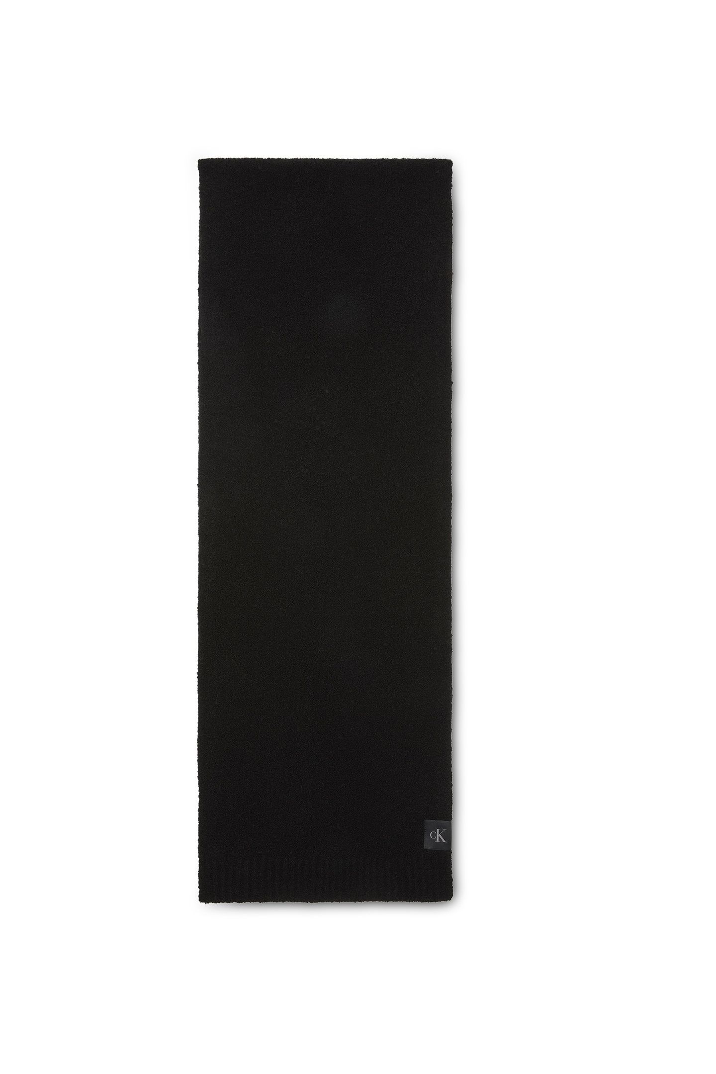 CK PATCH BOUCLE SCARF BLACK 1