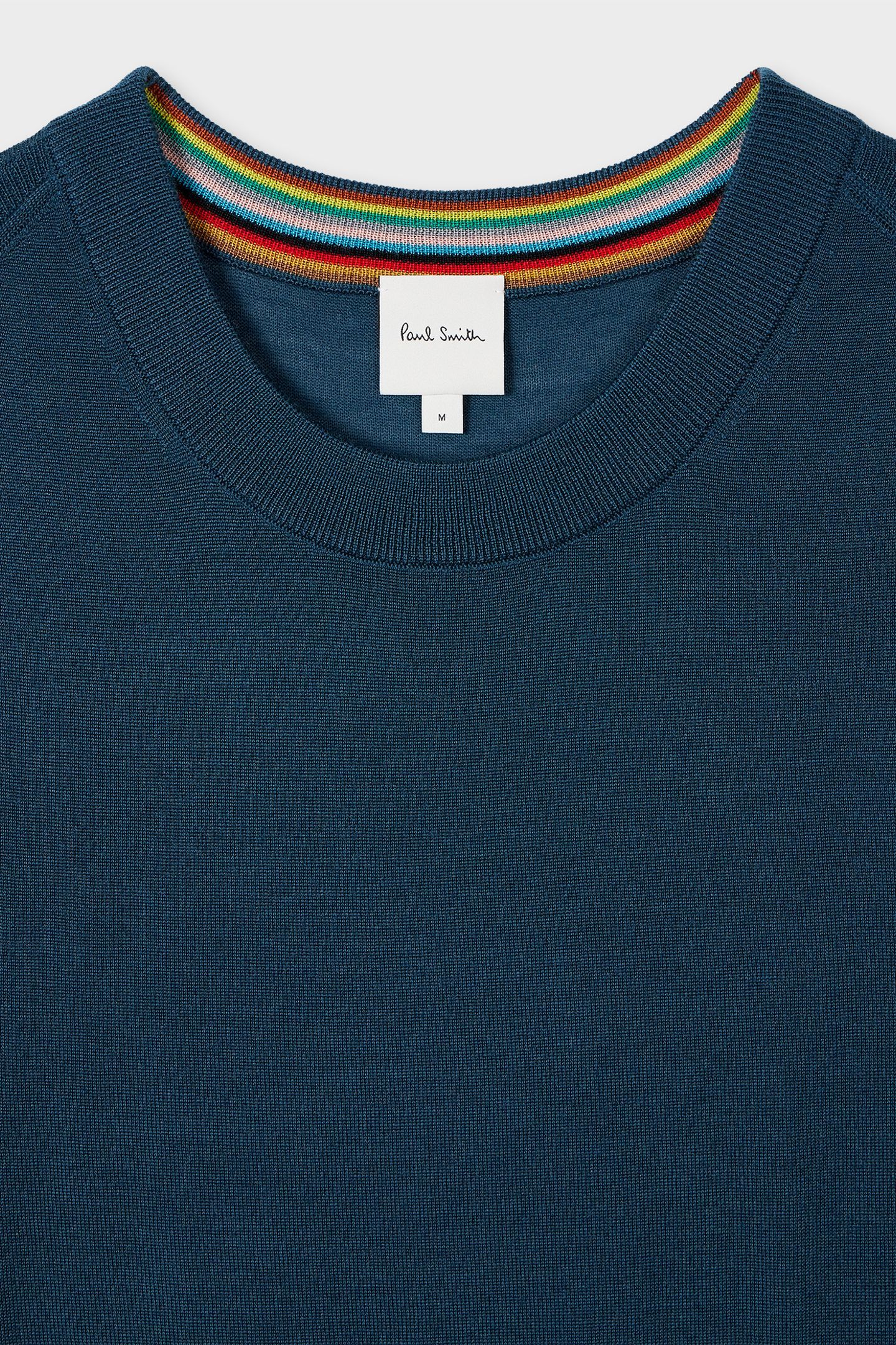 MENS SWEATER CREW NECK PETROL BLUE 5