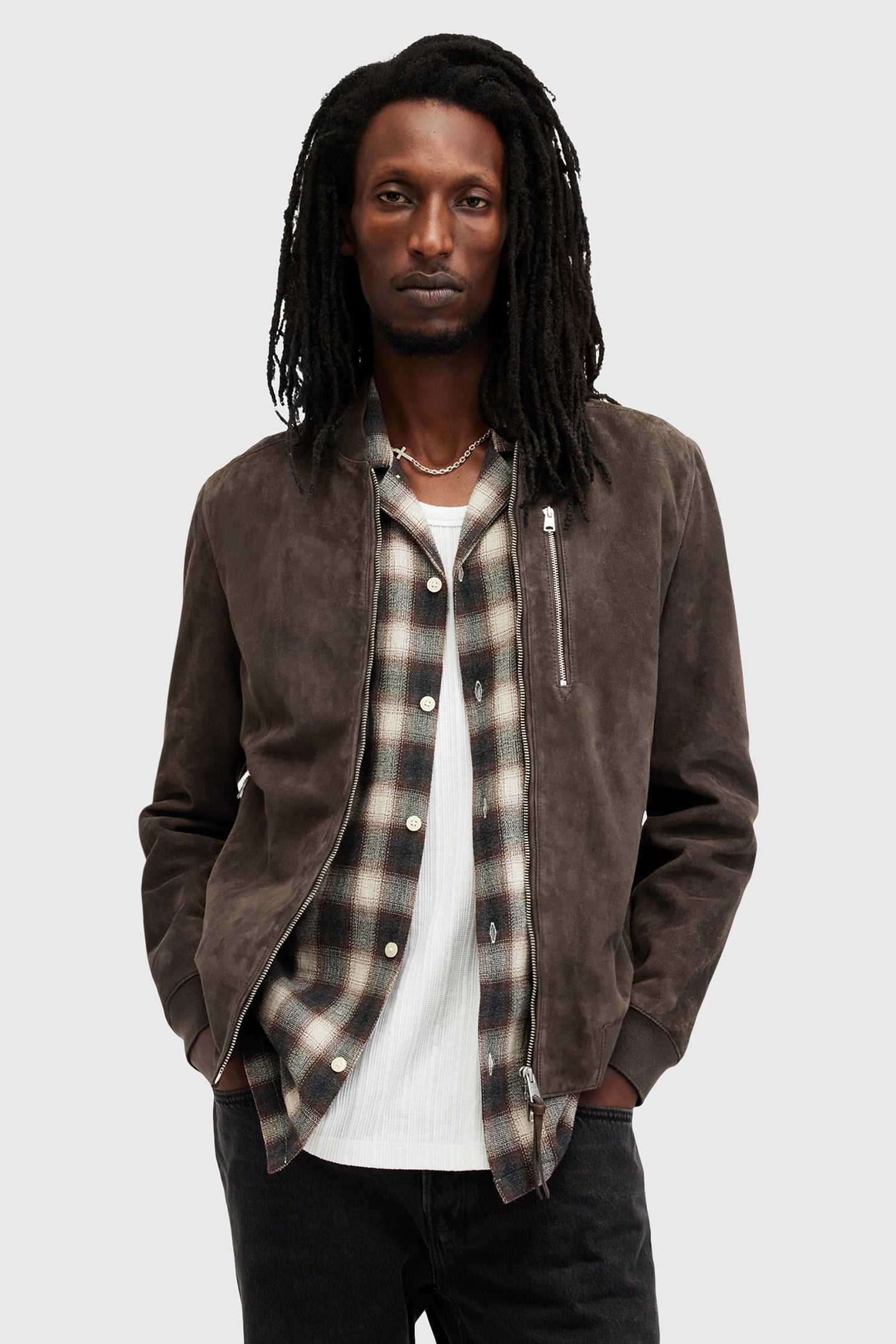 KEMBLE SUEDE BOMBER WOODLAND BROWN 7