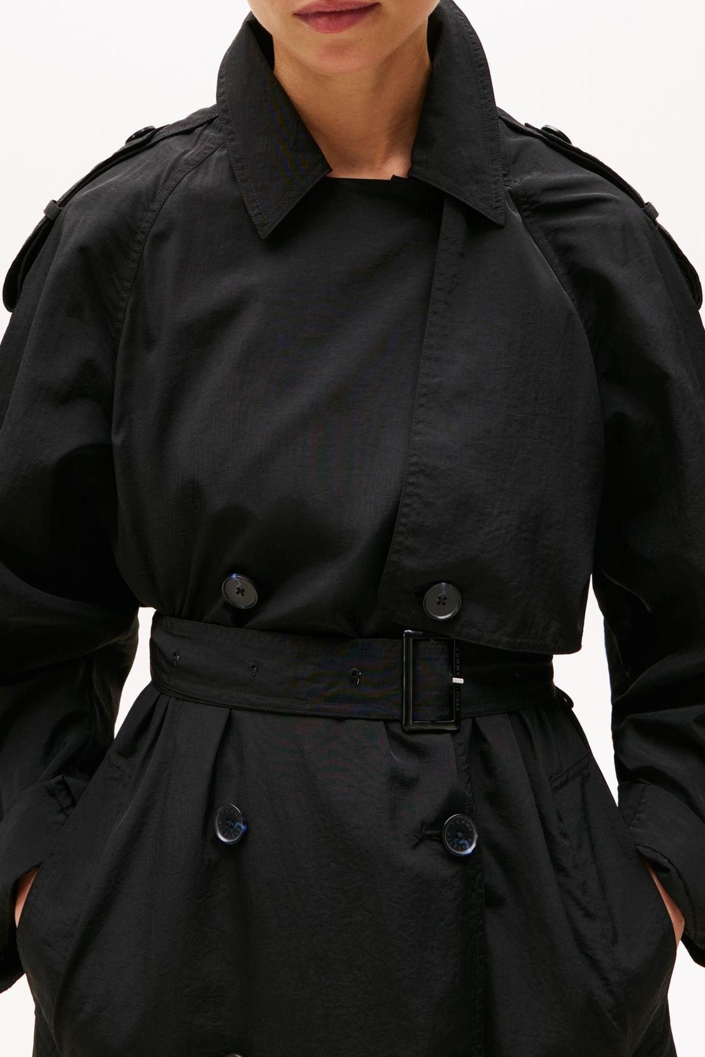 LW NYLON OVERSIZED TRENCH BLACK 3