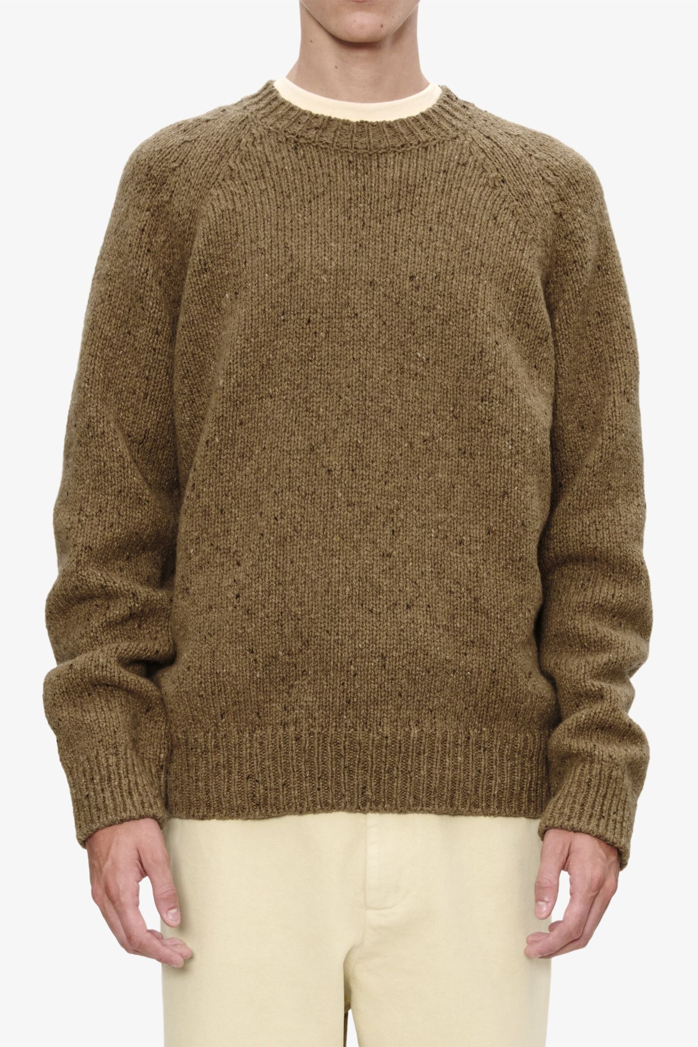 UNISEX SWEATER CREW NECK HAZELNUT 1