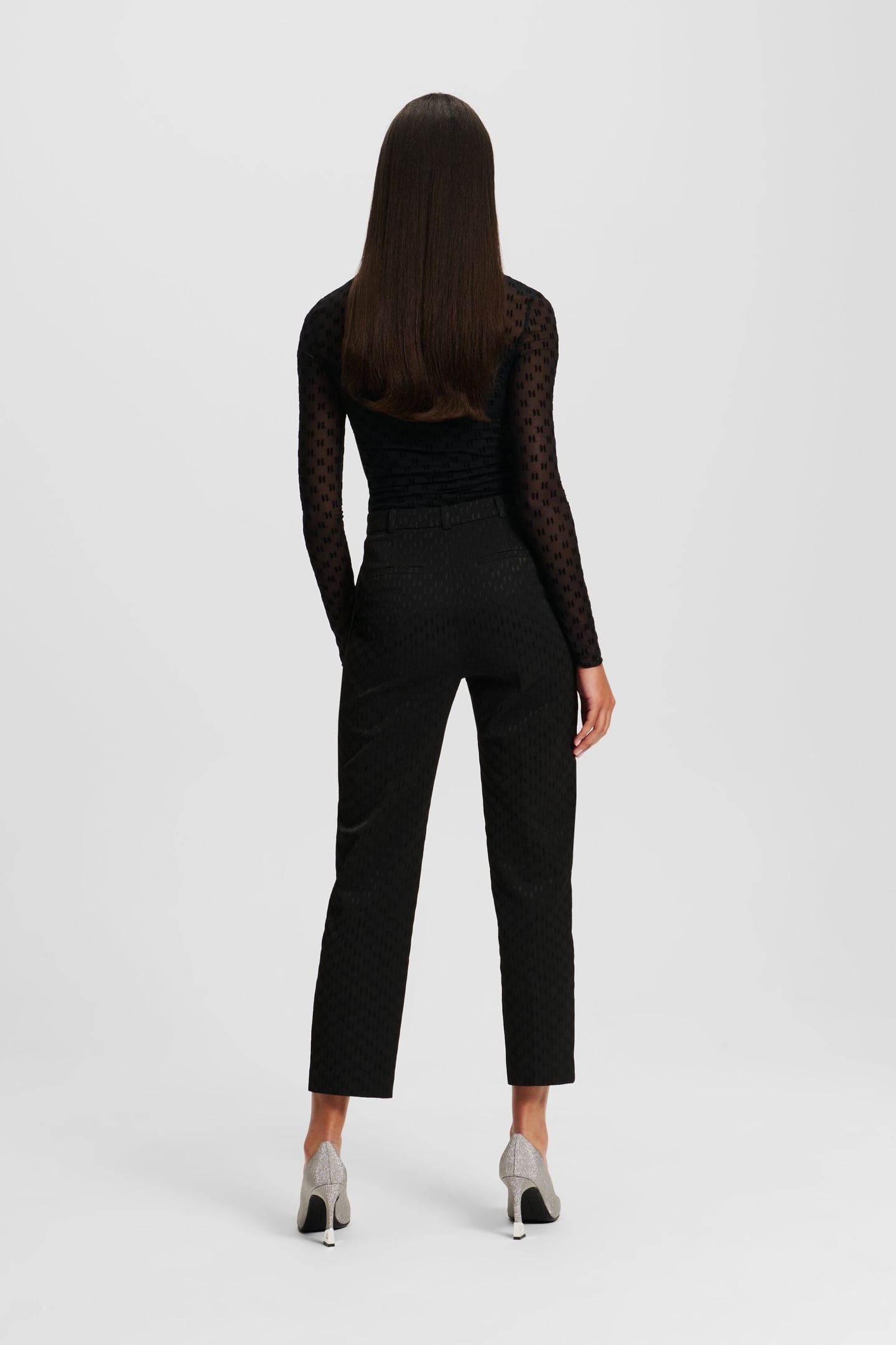 MONOGRAM SUIT PANTS BLACK 3