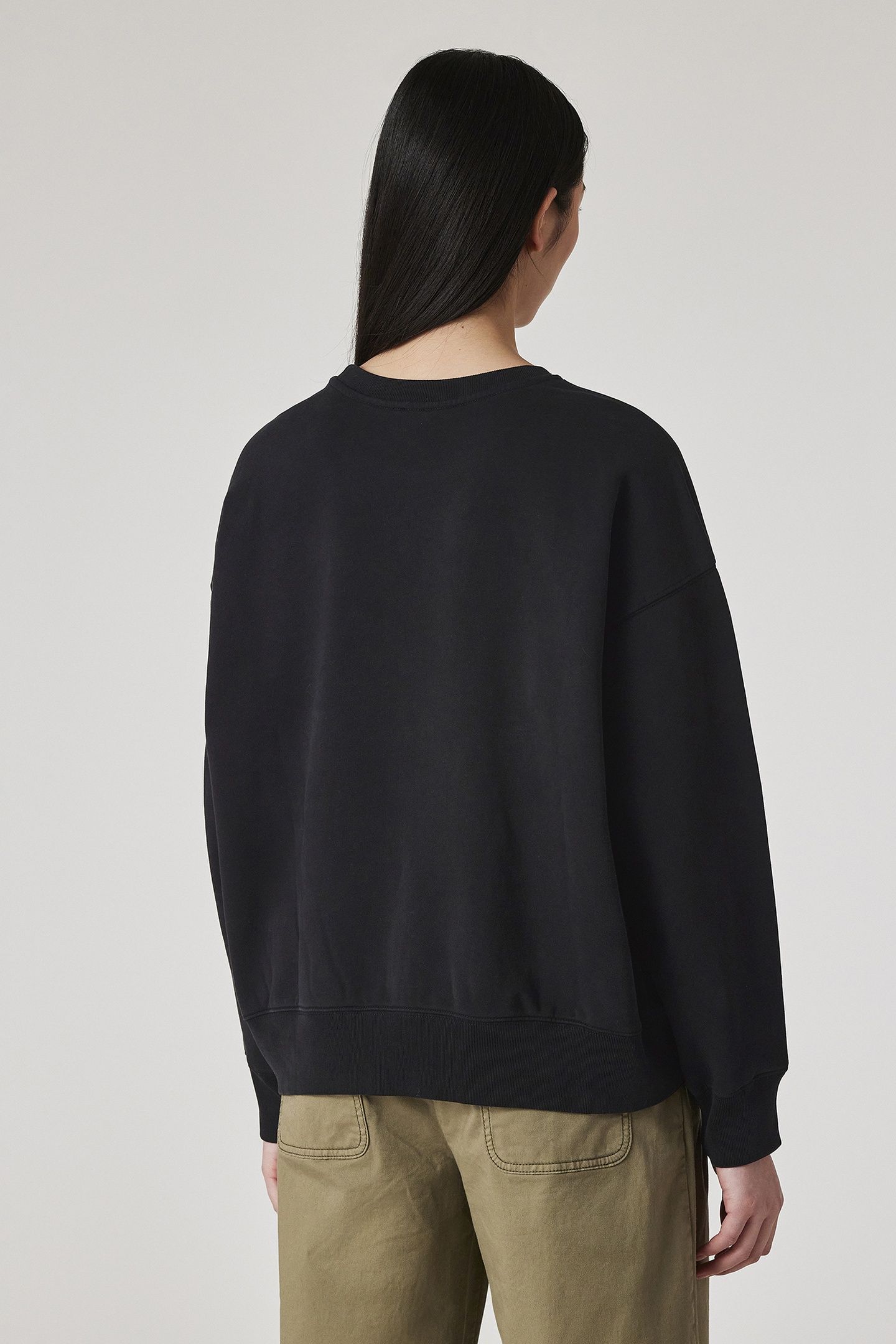 WOMENS SWEATSHIRT PS HAPPY BLACK 3
