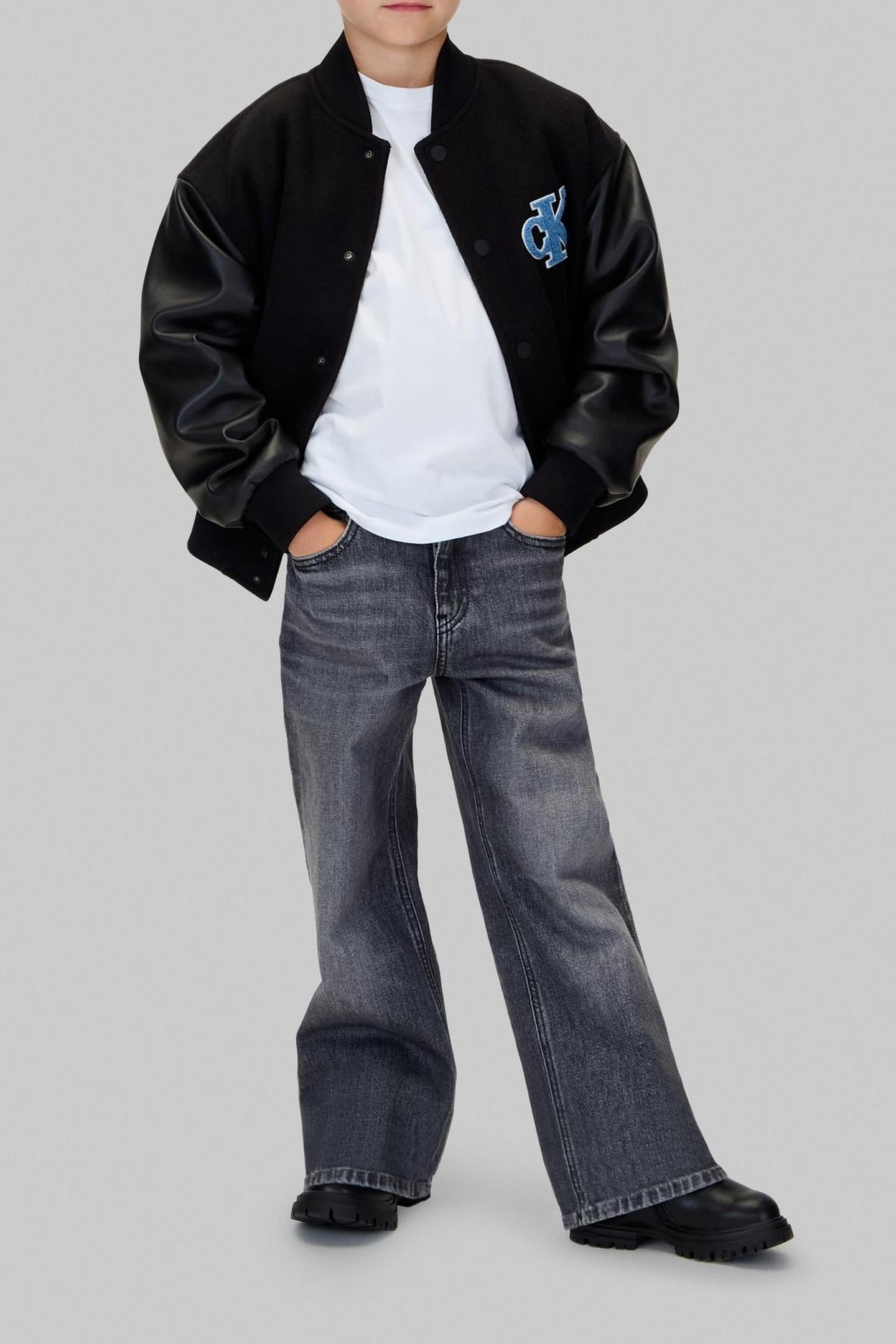 BOYS SKATER MID GREY STONE 5