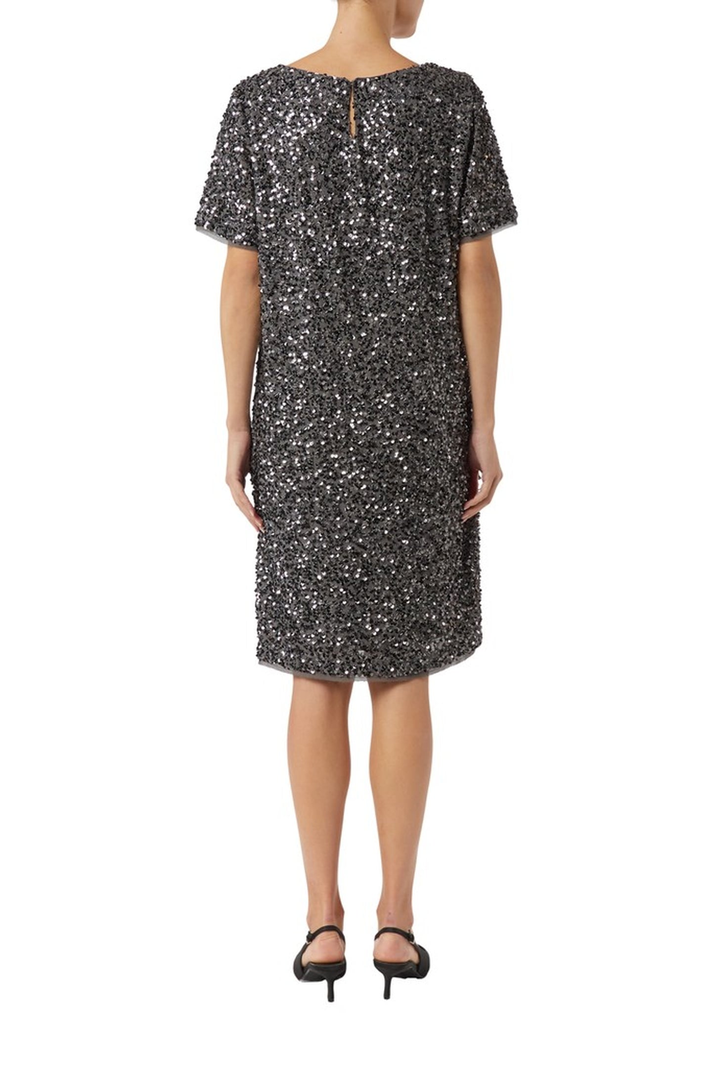 COMMA DRESSES GREY/BLACK 3