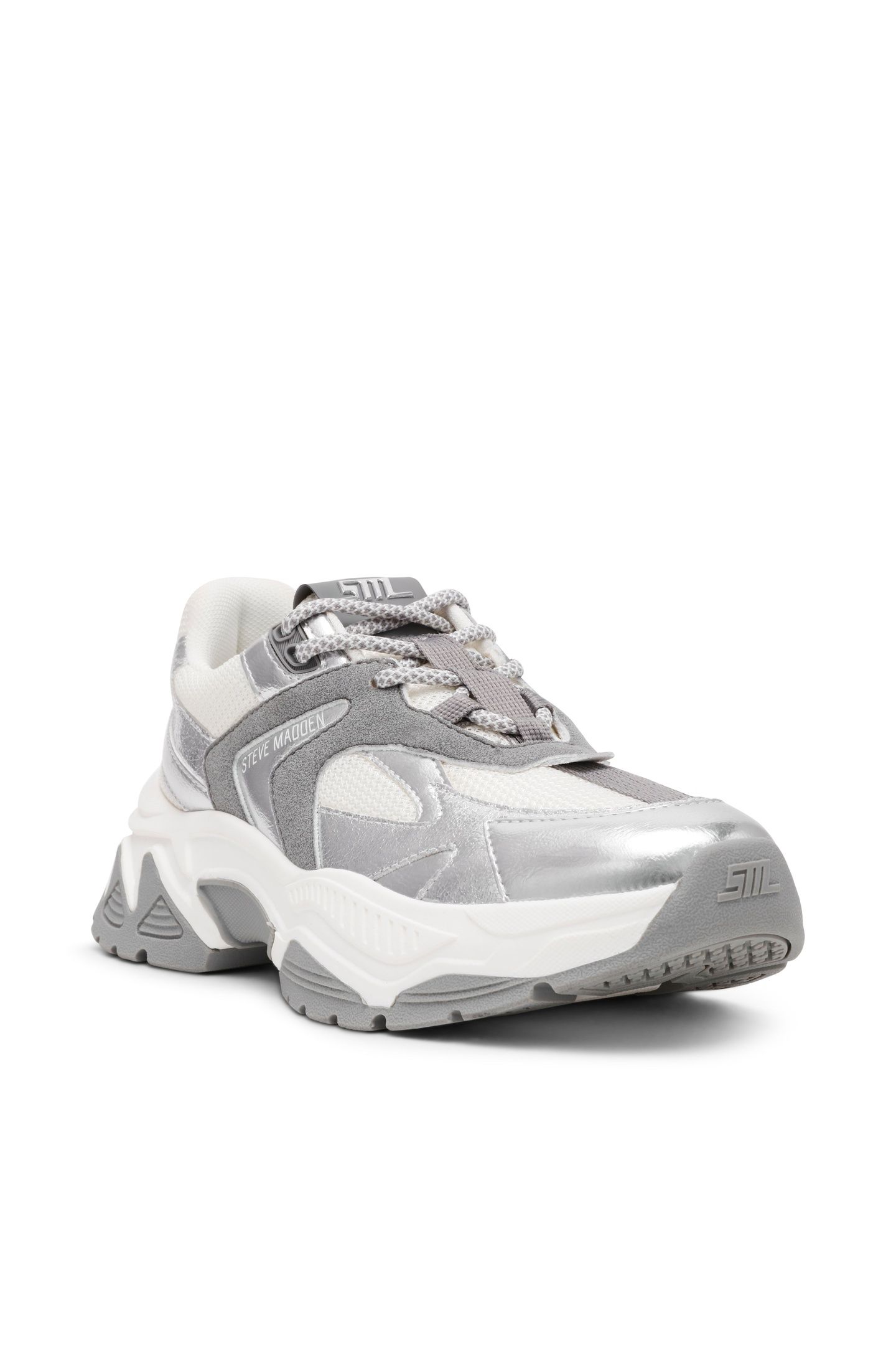 AMPLE SNEAKERS SILVER/WHT 2