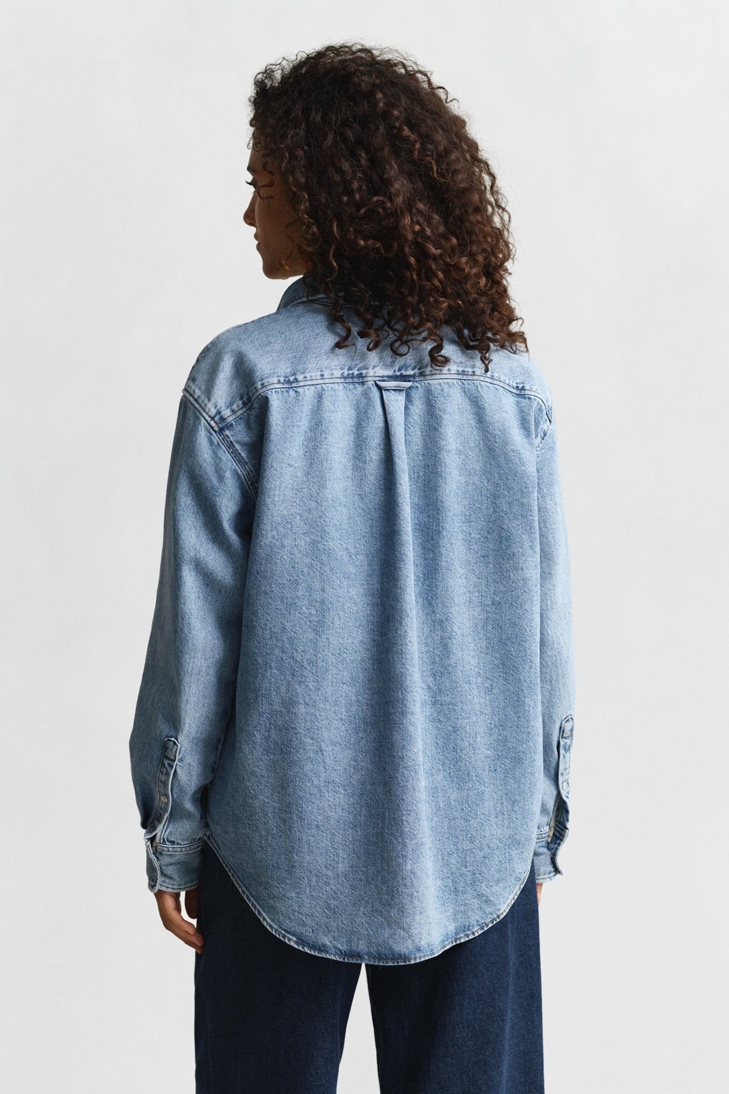 REL DENIM POCKET LS SHIRT MID BLUE WORN IN 2