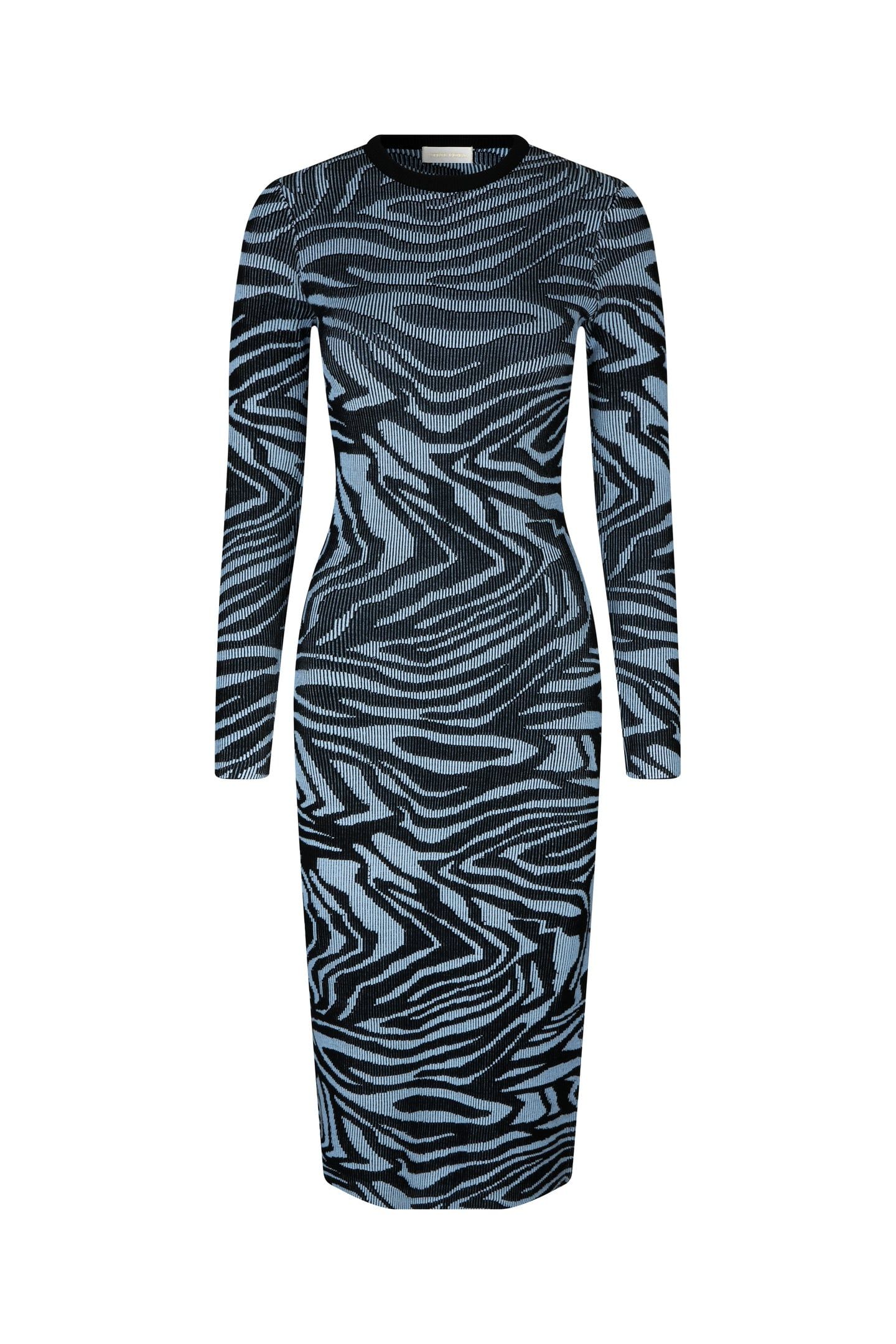CHIARA KNIT DRESS MOIRÉE BLUE 3