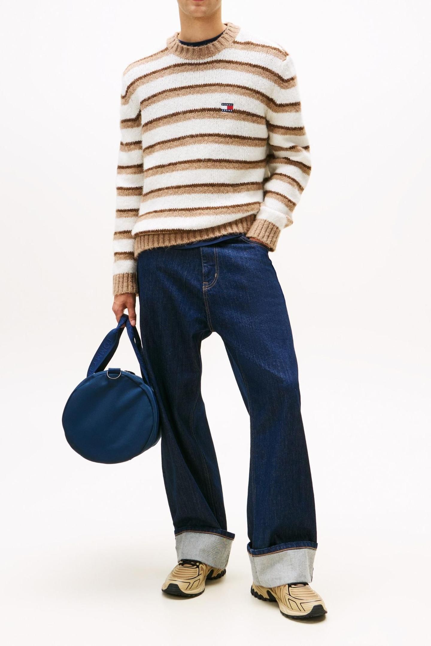 TJM REG BRUSHED STRIPE COASTAL TAUPE STRIPE 3