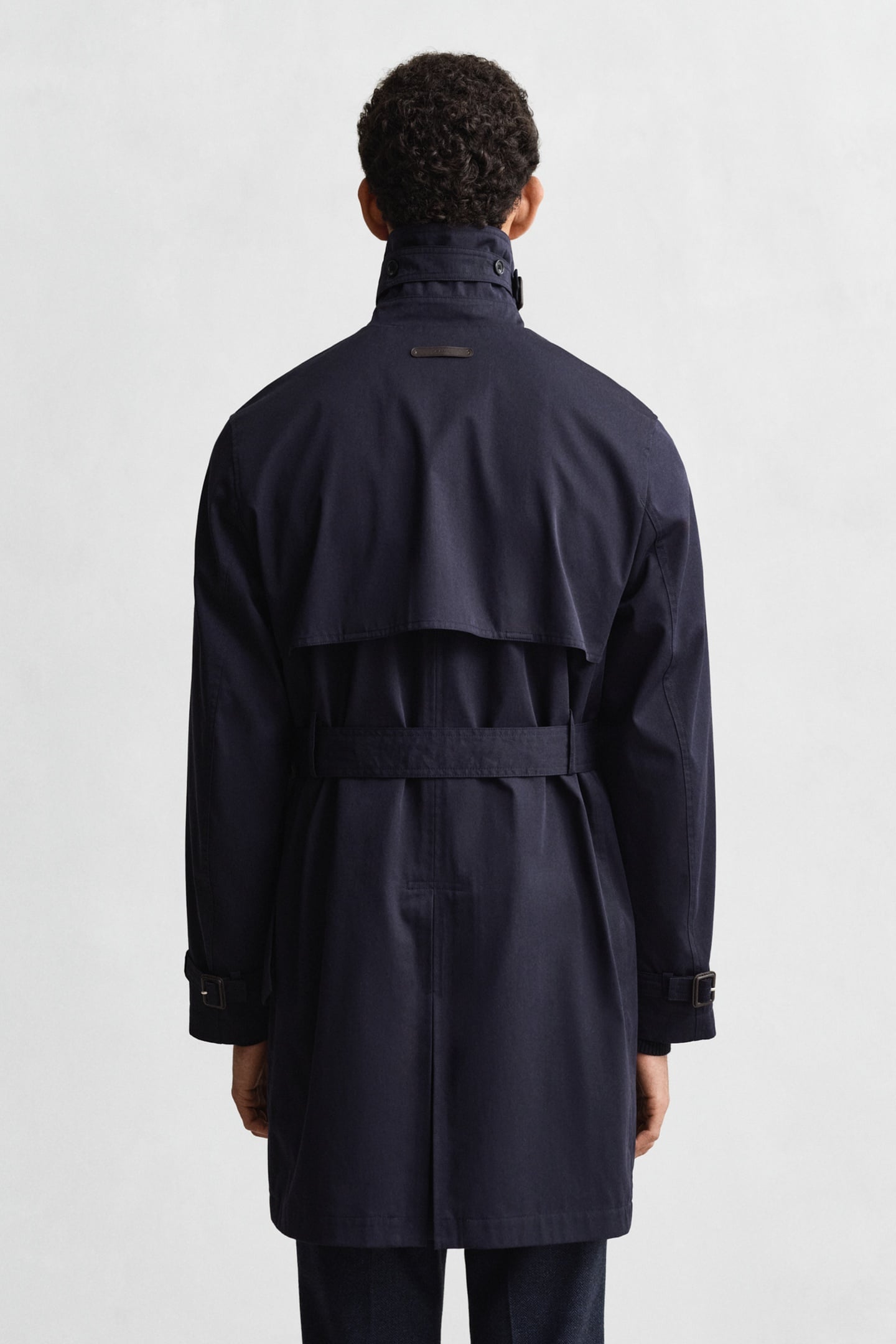 COTTON BLEND TRENCH COAT EVENING BLUE 3