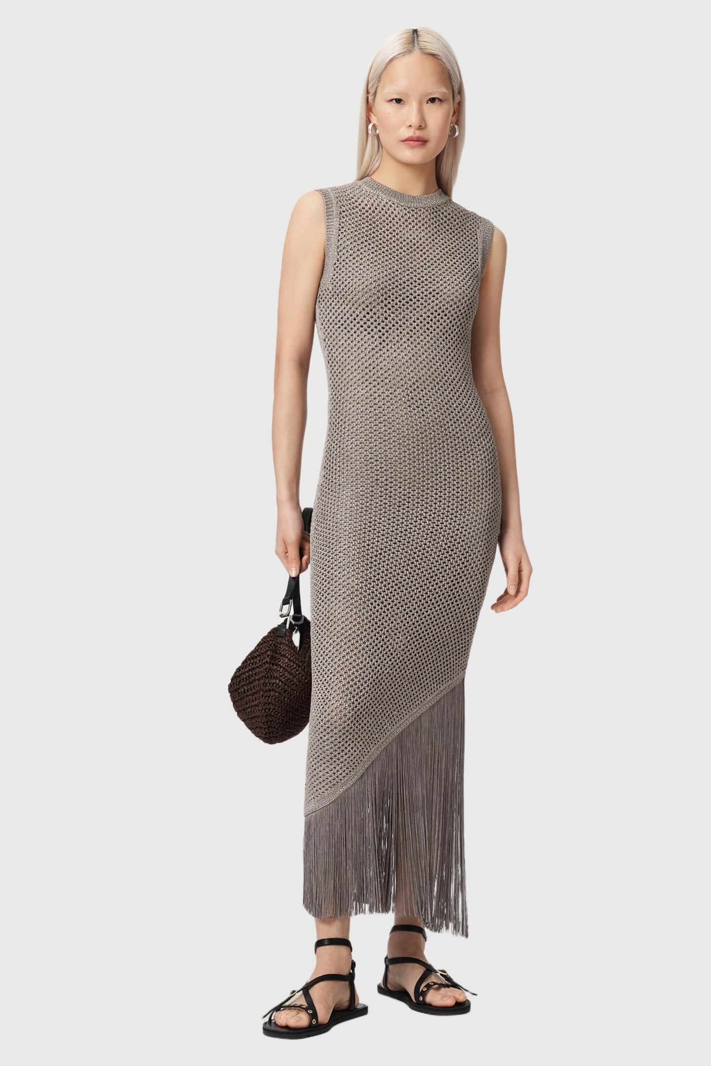JESSIE SL DRESS PEBBLE GREY 1