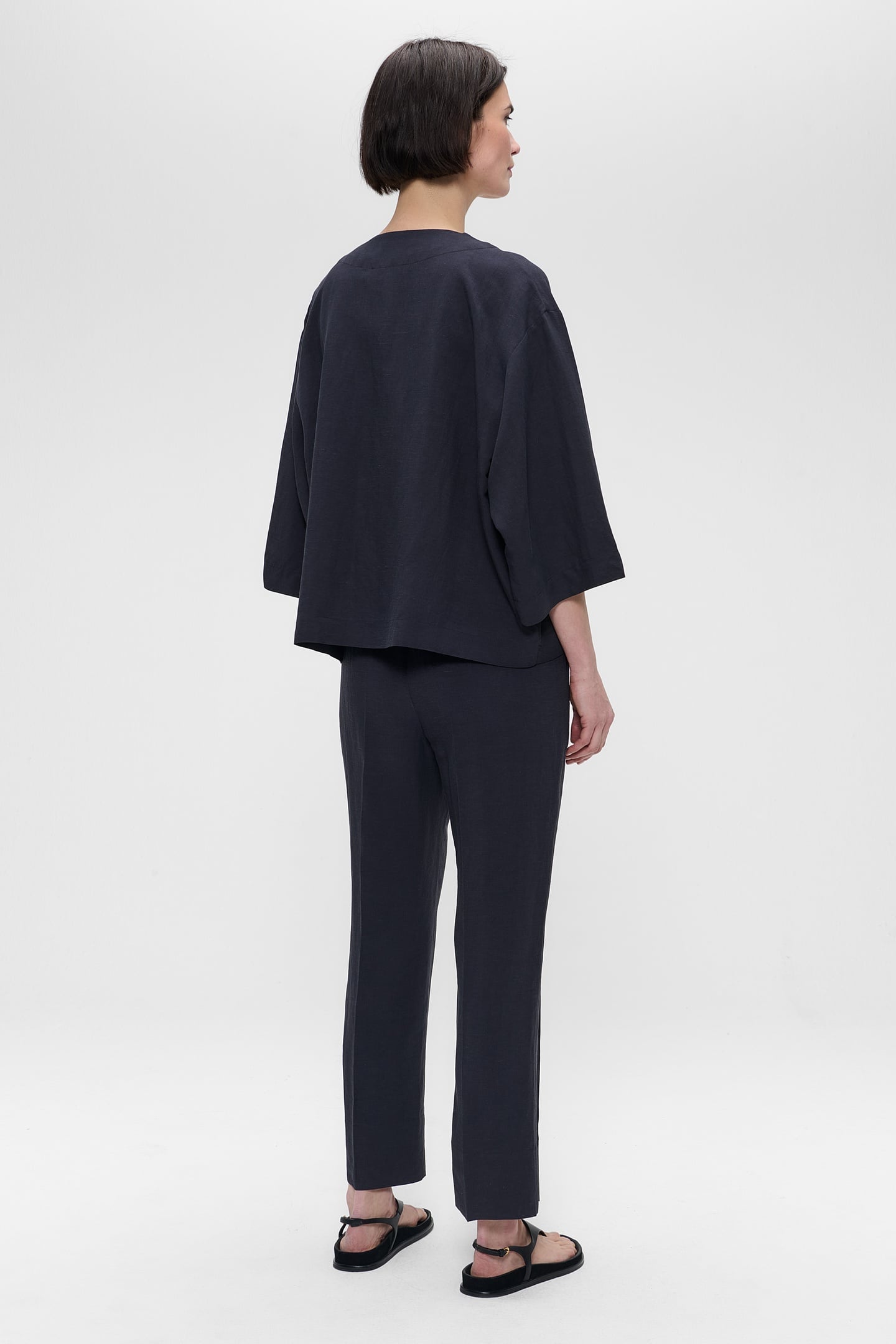 FINE LINEN VISC SHIRT JACKET SLATE 4
