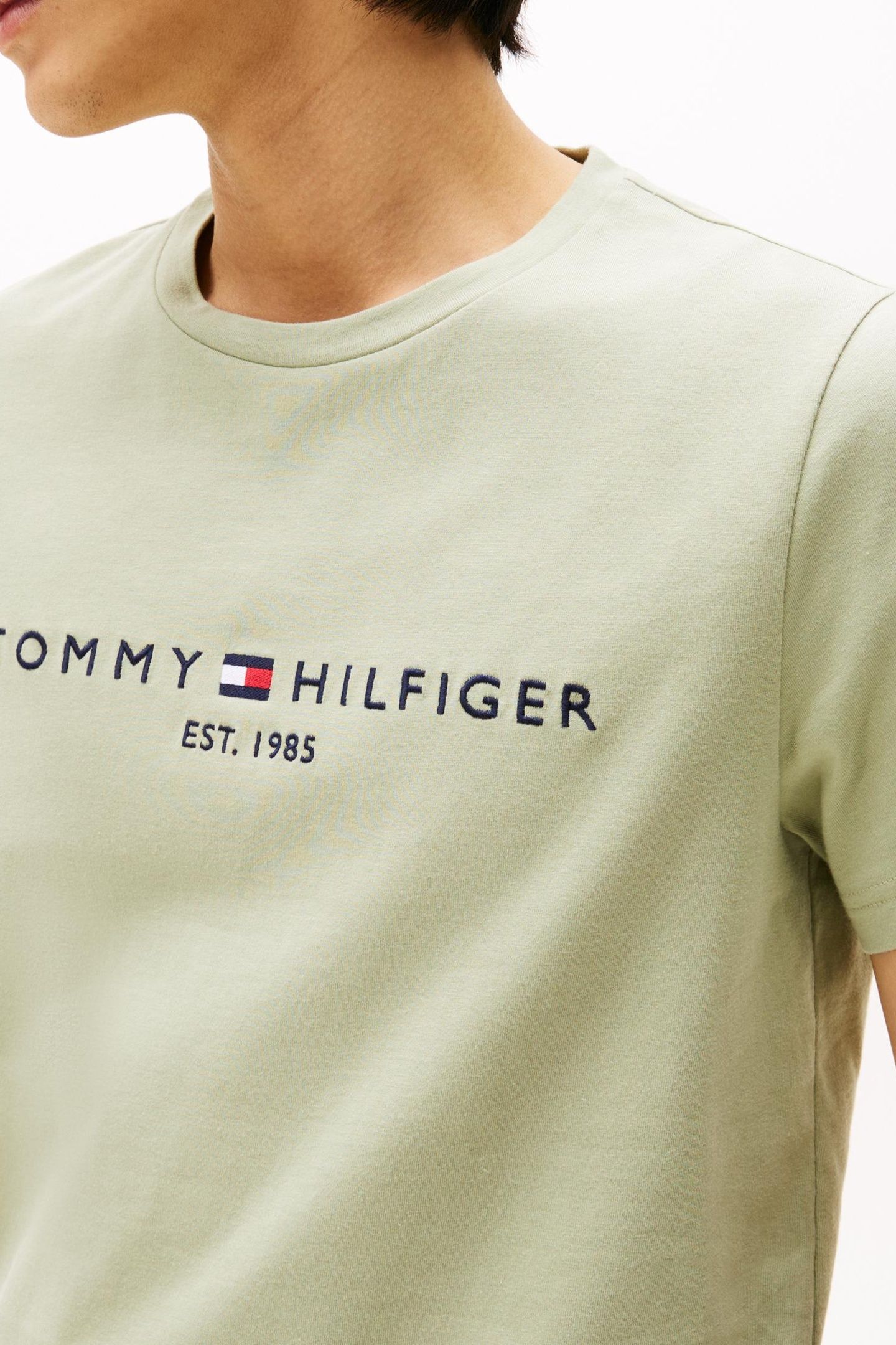 TOMMY LOGO TEE EARTH SAGE 5