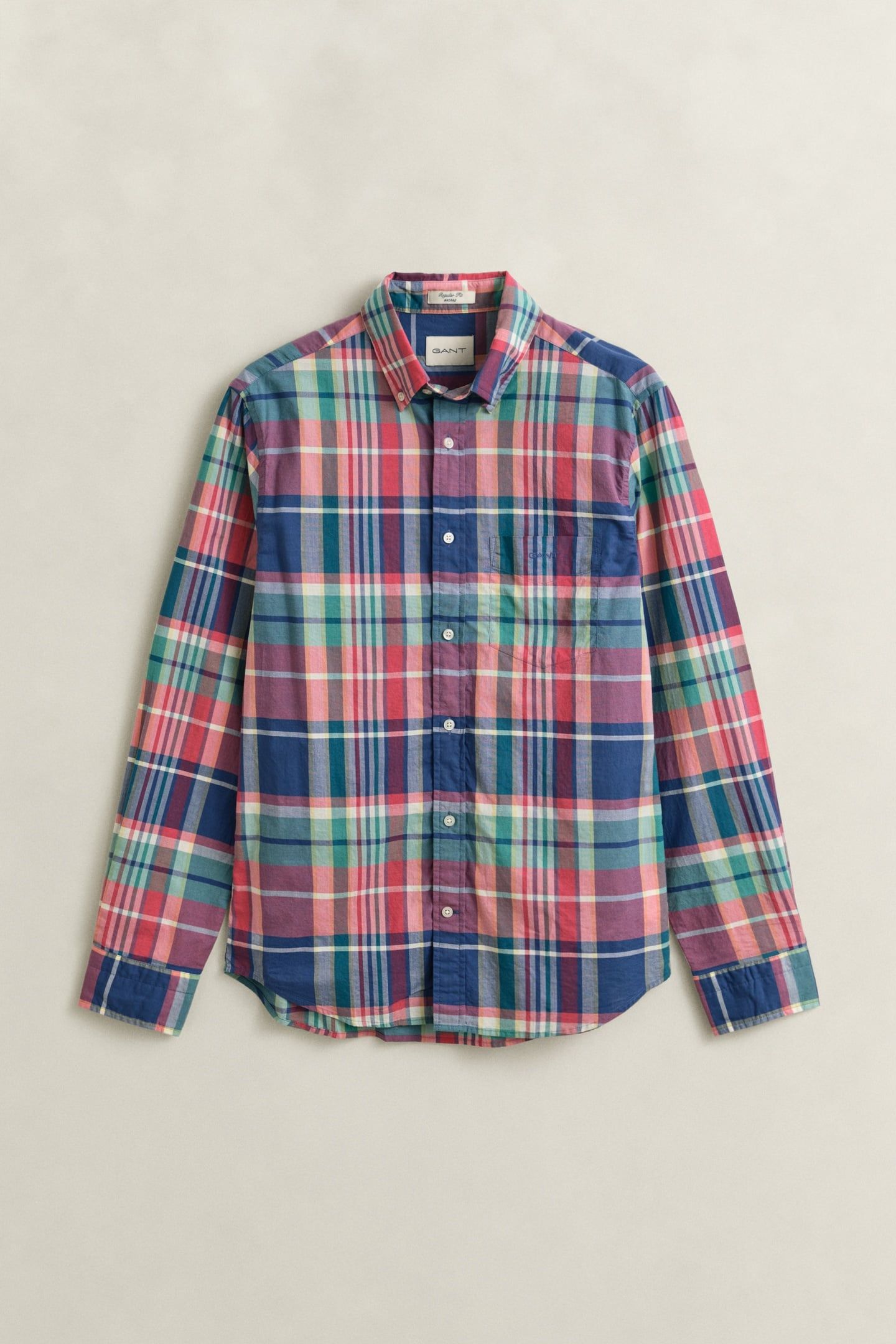 REG INDIAN MADRAS CHECK SHIRT ROSE RED 4