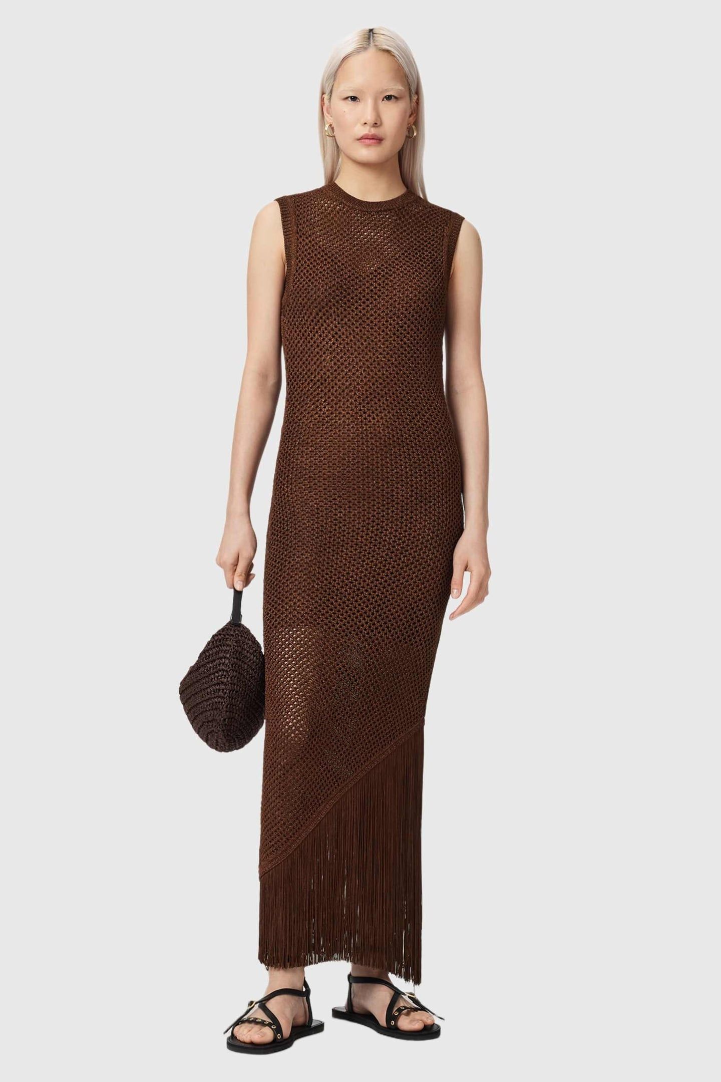 JESSIE SL DRESS BURNT BROWN 1