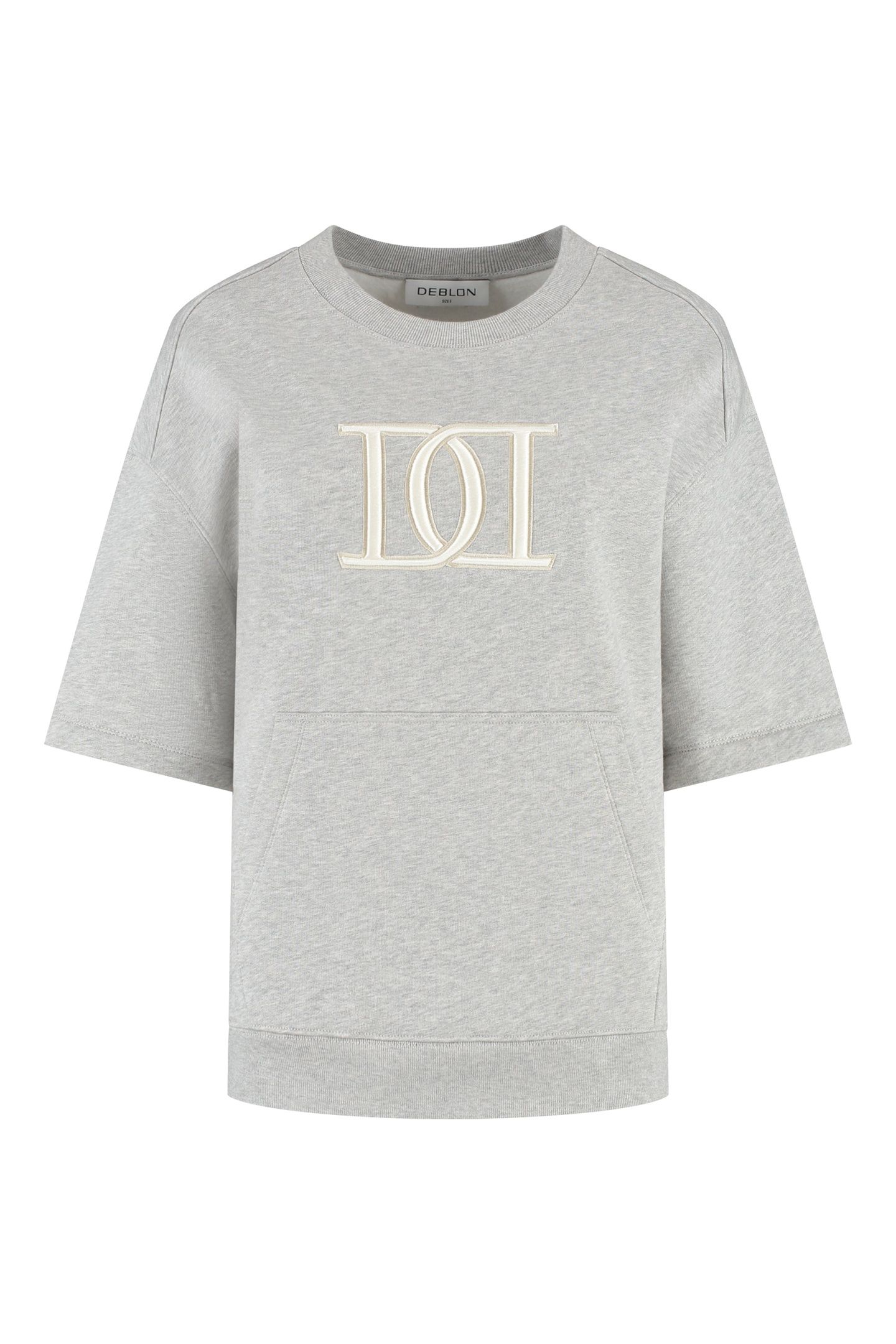 LIZE SWEATER SHORT SLEEVE GREY MELANGE 1