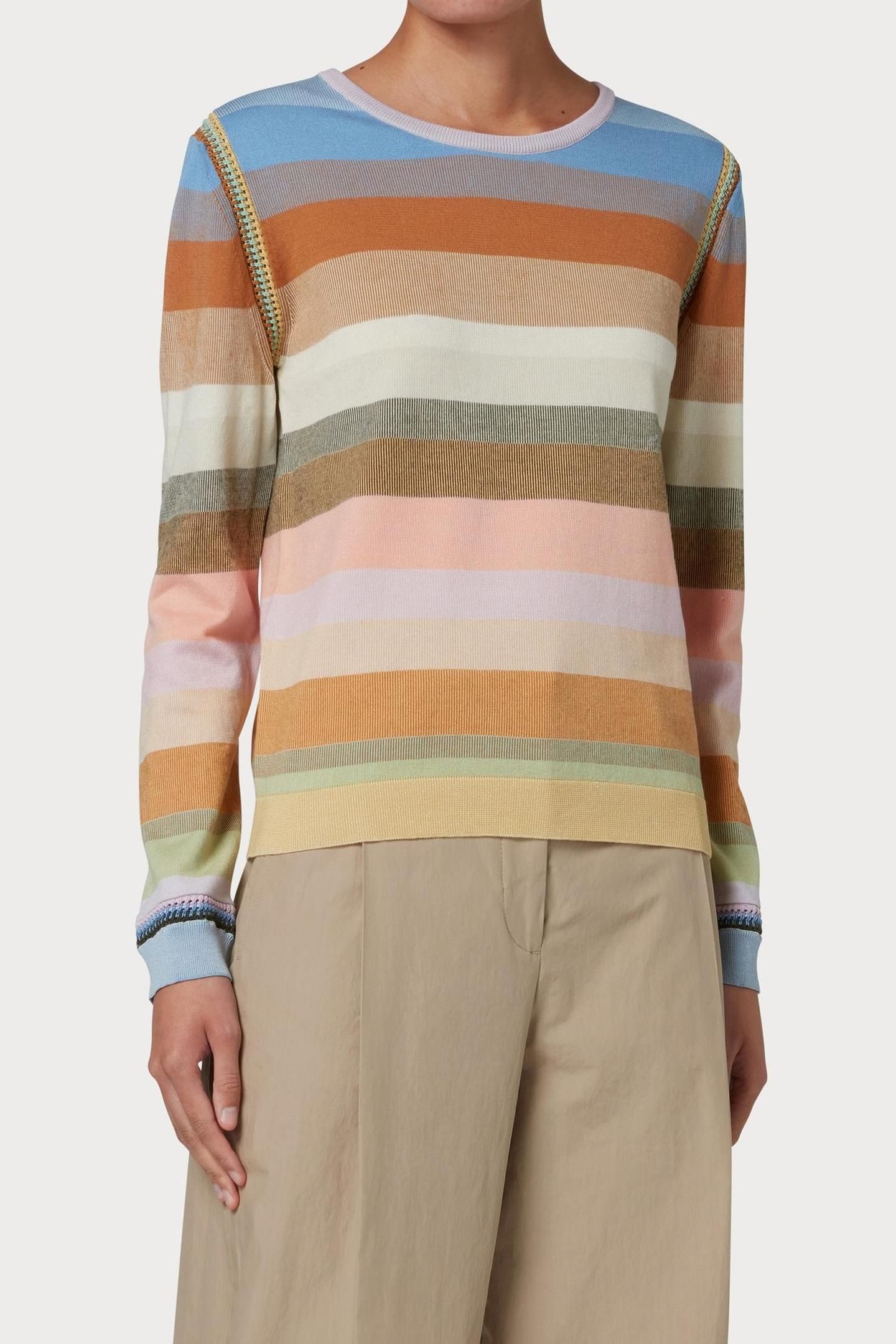 WOMENS KNITTED SWEATER CREW NECK MULTI COLOURED 3