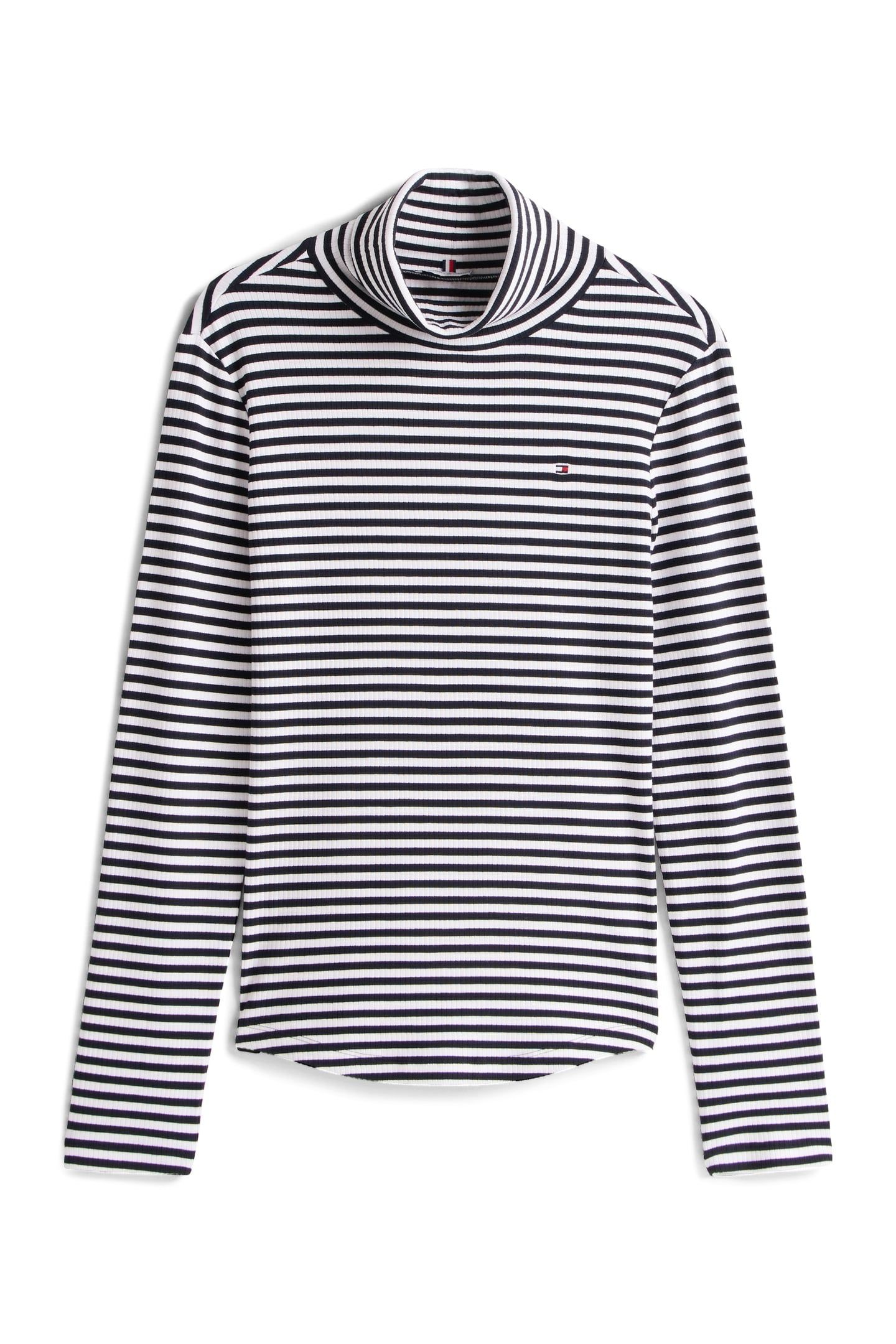 SLIM 5X2 RIB ROLL-NECK DARK NIGHT NAVY/ECRU 4