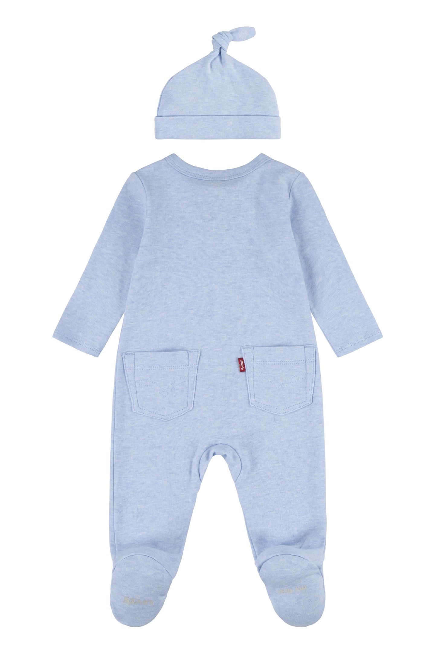 UNISEX FOOTED COVERALL & HAT SET LTMISTHEATHER 2