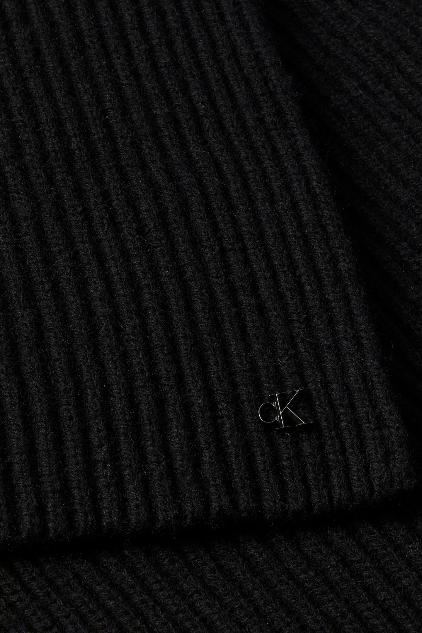 CK METAL WOOL RIB SCARF BLACK 4