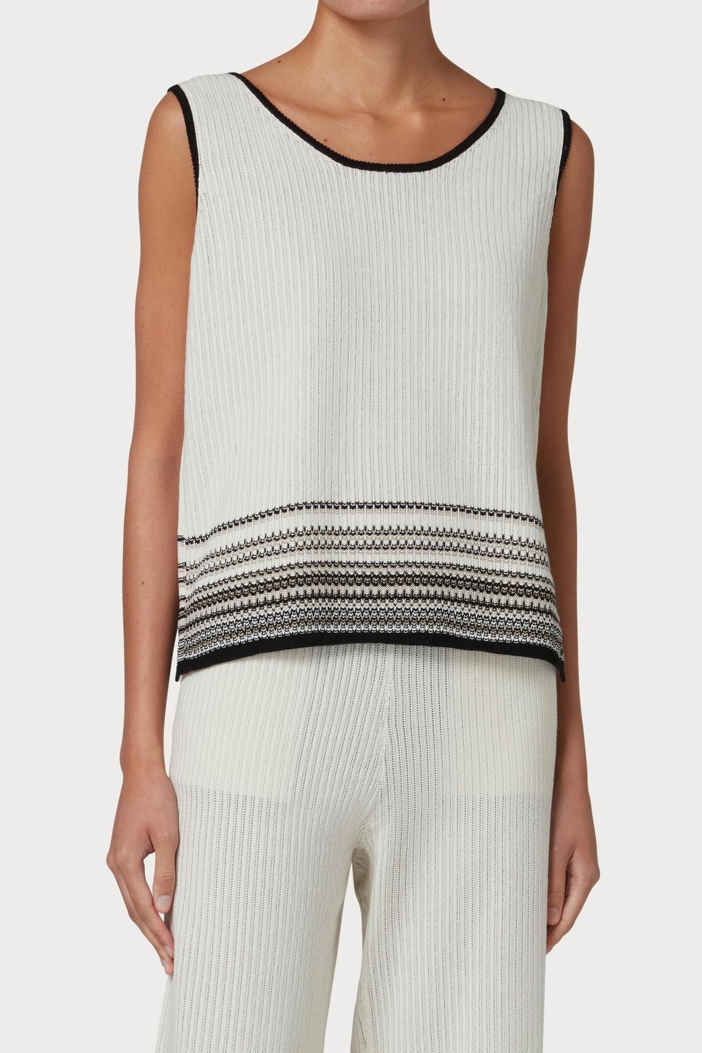 WOMENS KNITTED VEST ICE WHITE 3