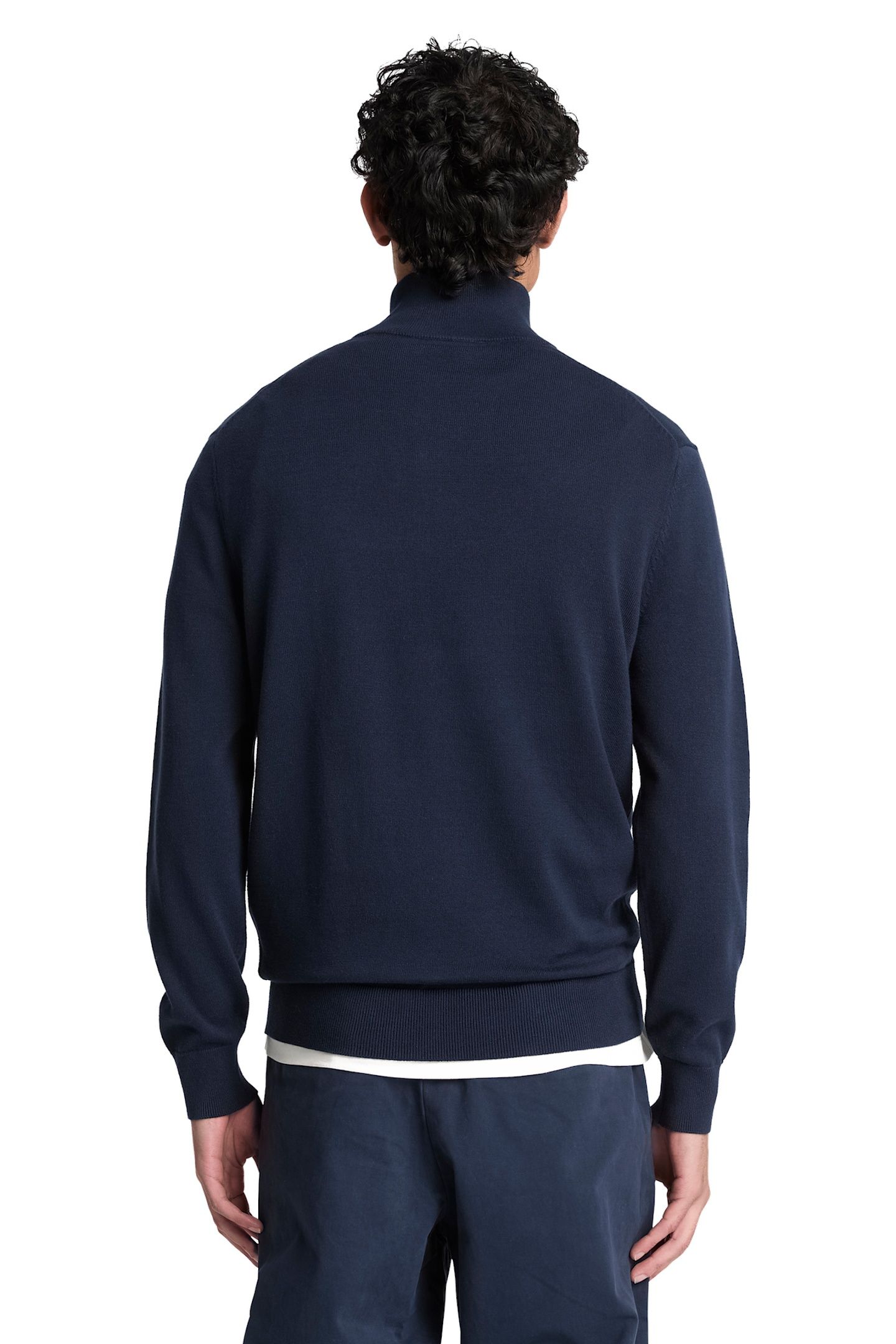 OYSTER RIVER COTTON 1/4 ZIP SWEATER DARK SAPPHIRE 3