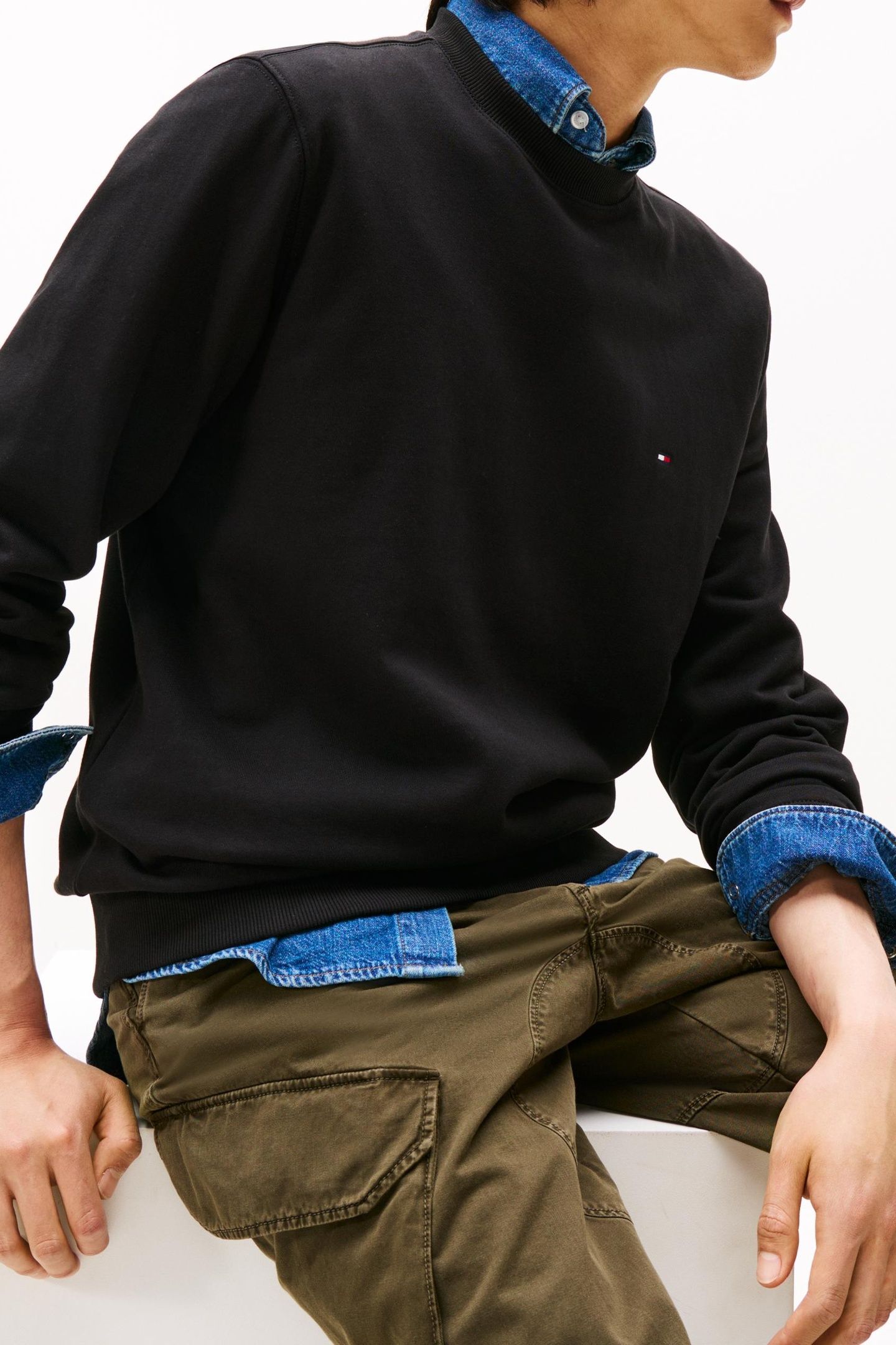 ESSENTIAL TERRY CREW BLACK 5