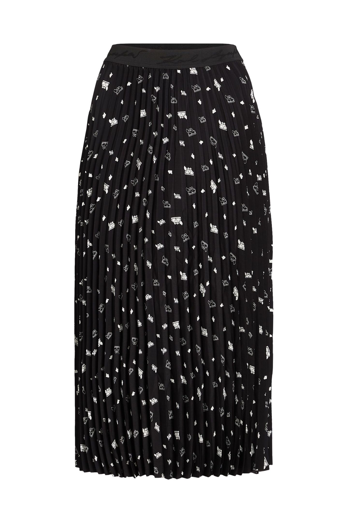 KOCKTAIL KARL PLEATED SKIRT BLACK 1