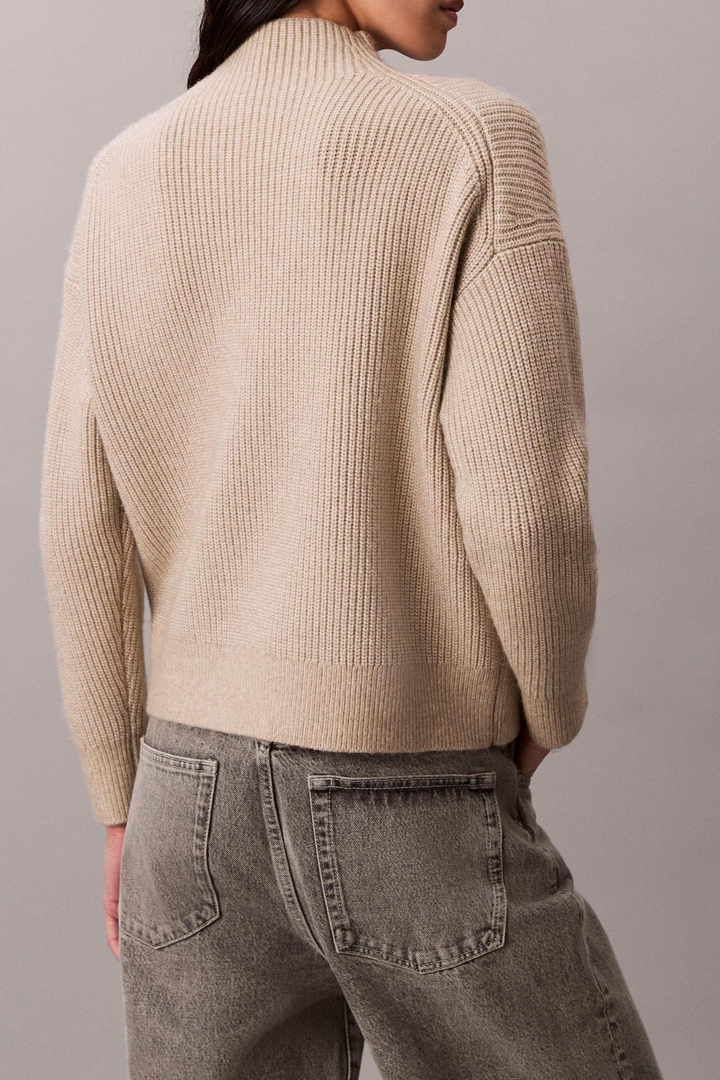 WOOLEN STITCH T-NECK ISLAND FOSSIL 2