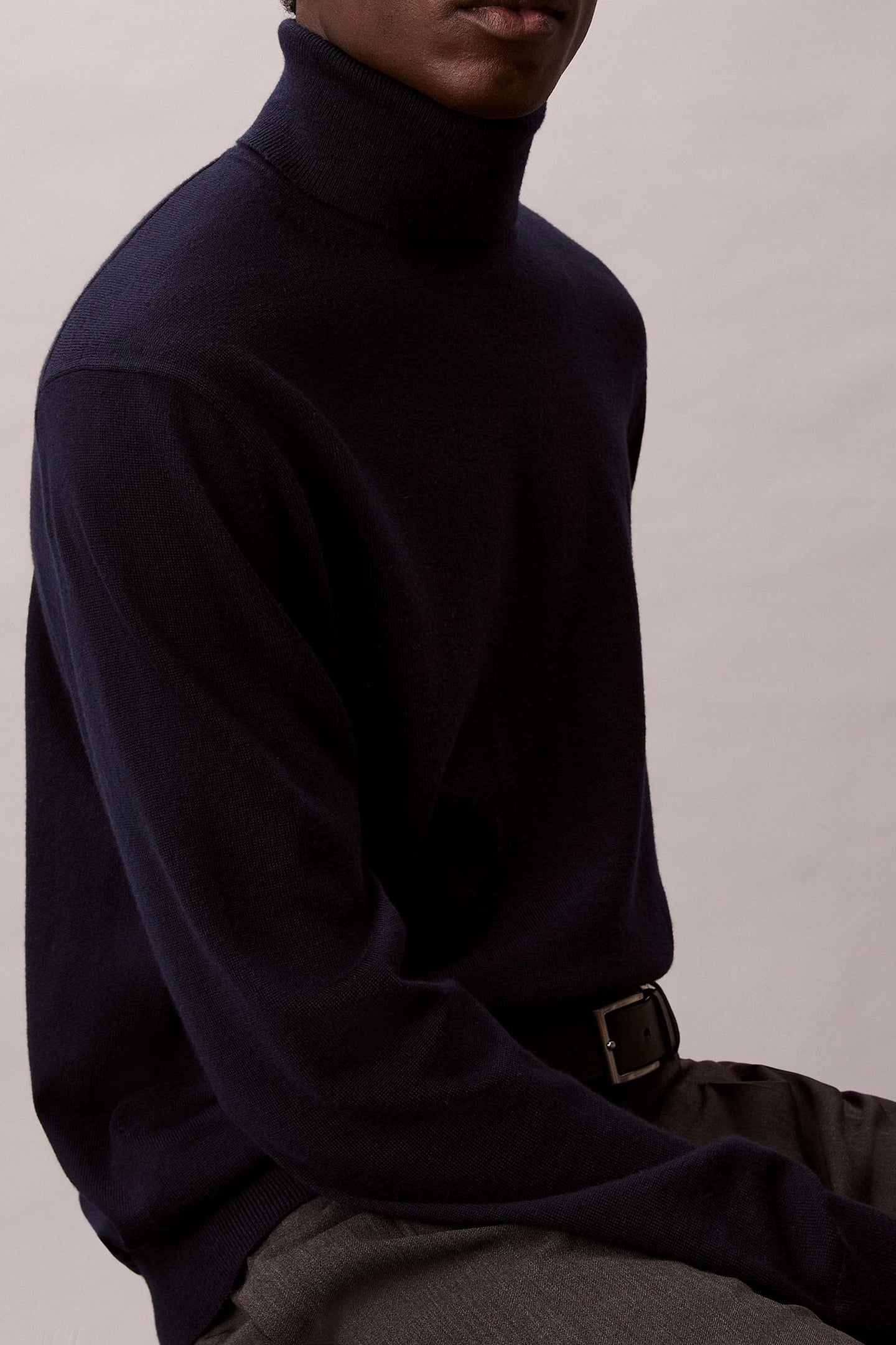 LS 100% MERINO T-NECK DARK SAPPHIRE 6