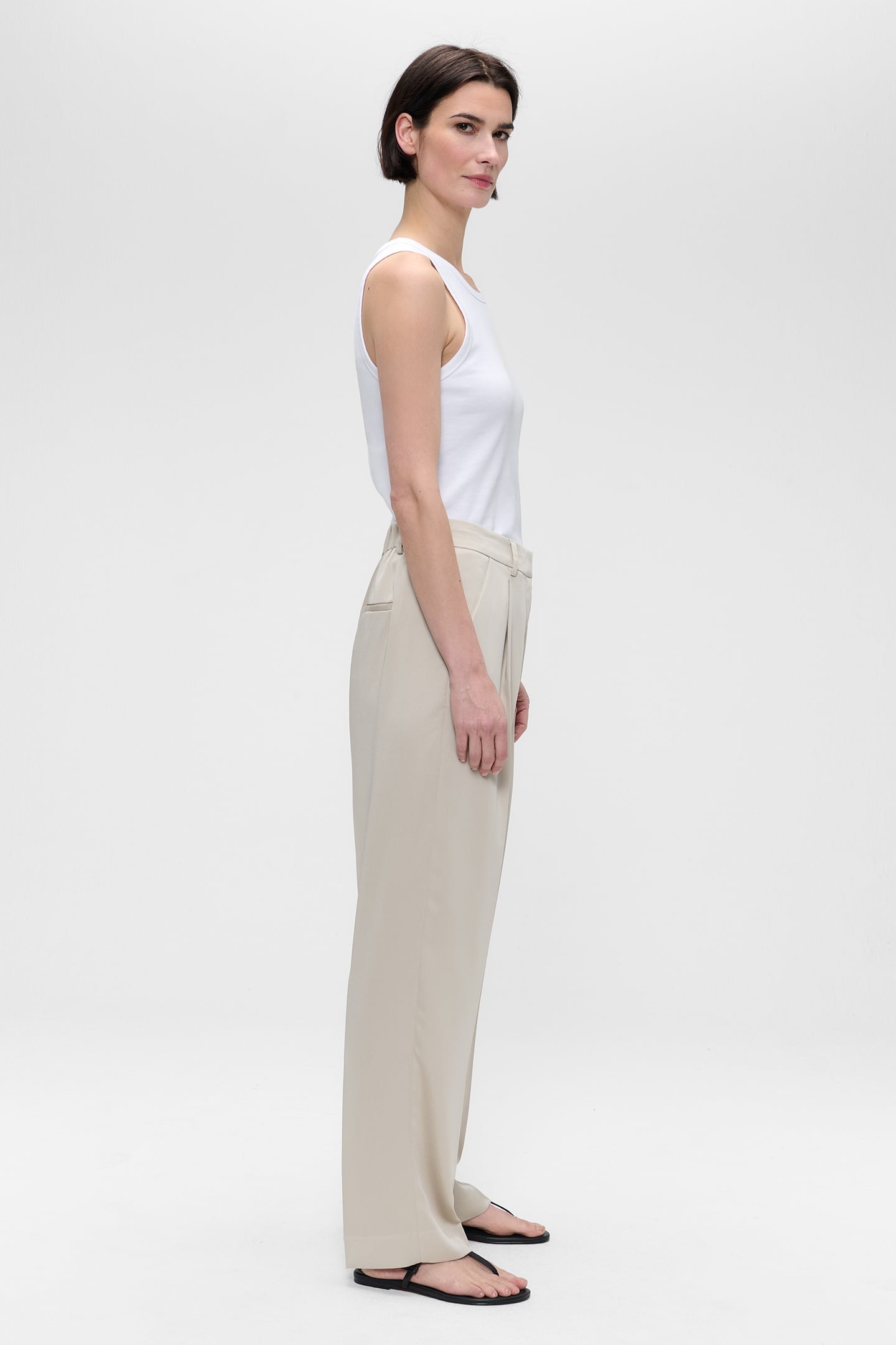 WASHED SATIN DARREN PANTS CHALK 3