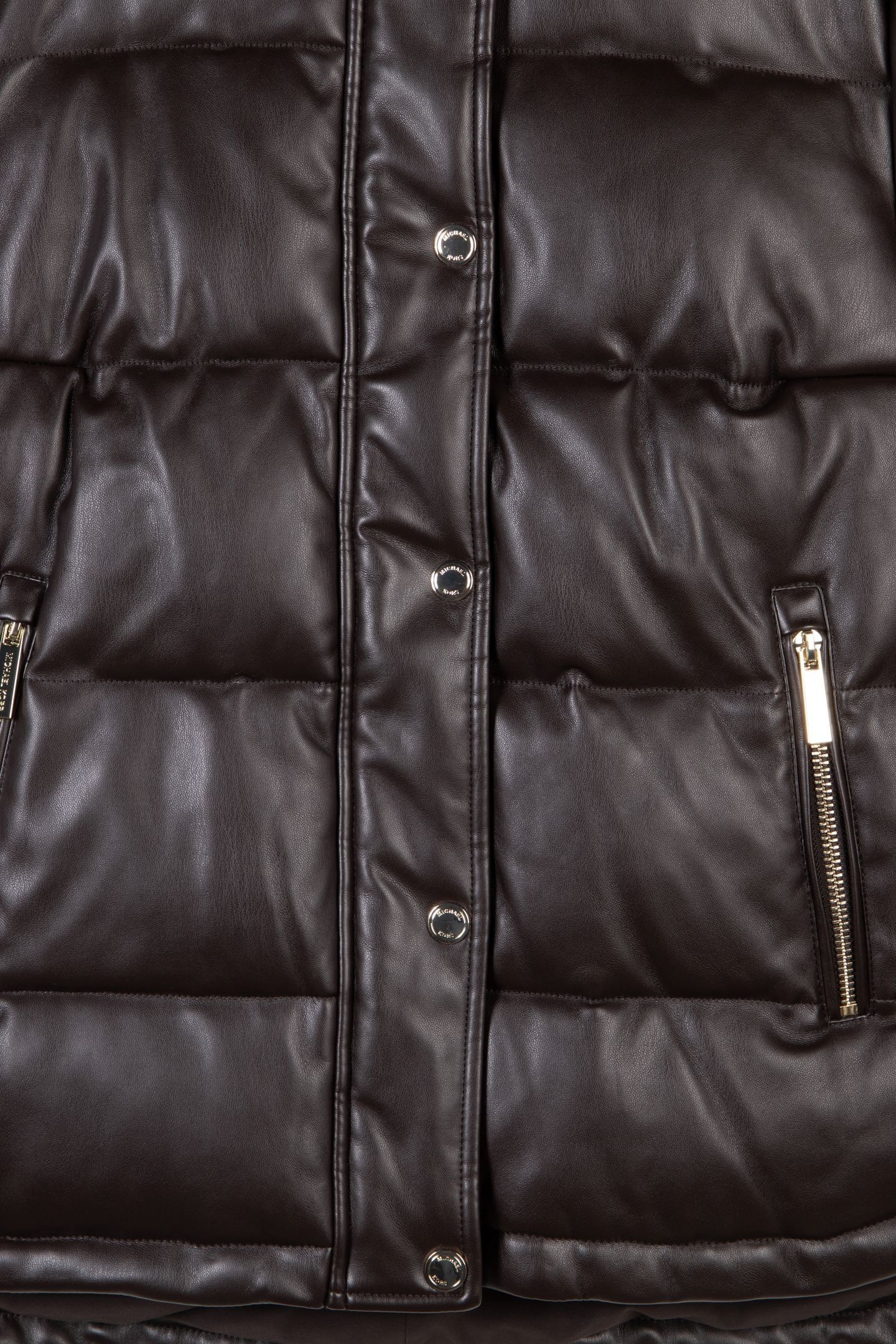 FAUX LEATHER PUFFER CHOCOLATE 4