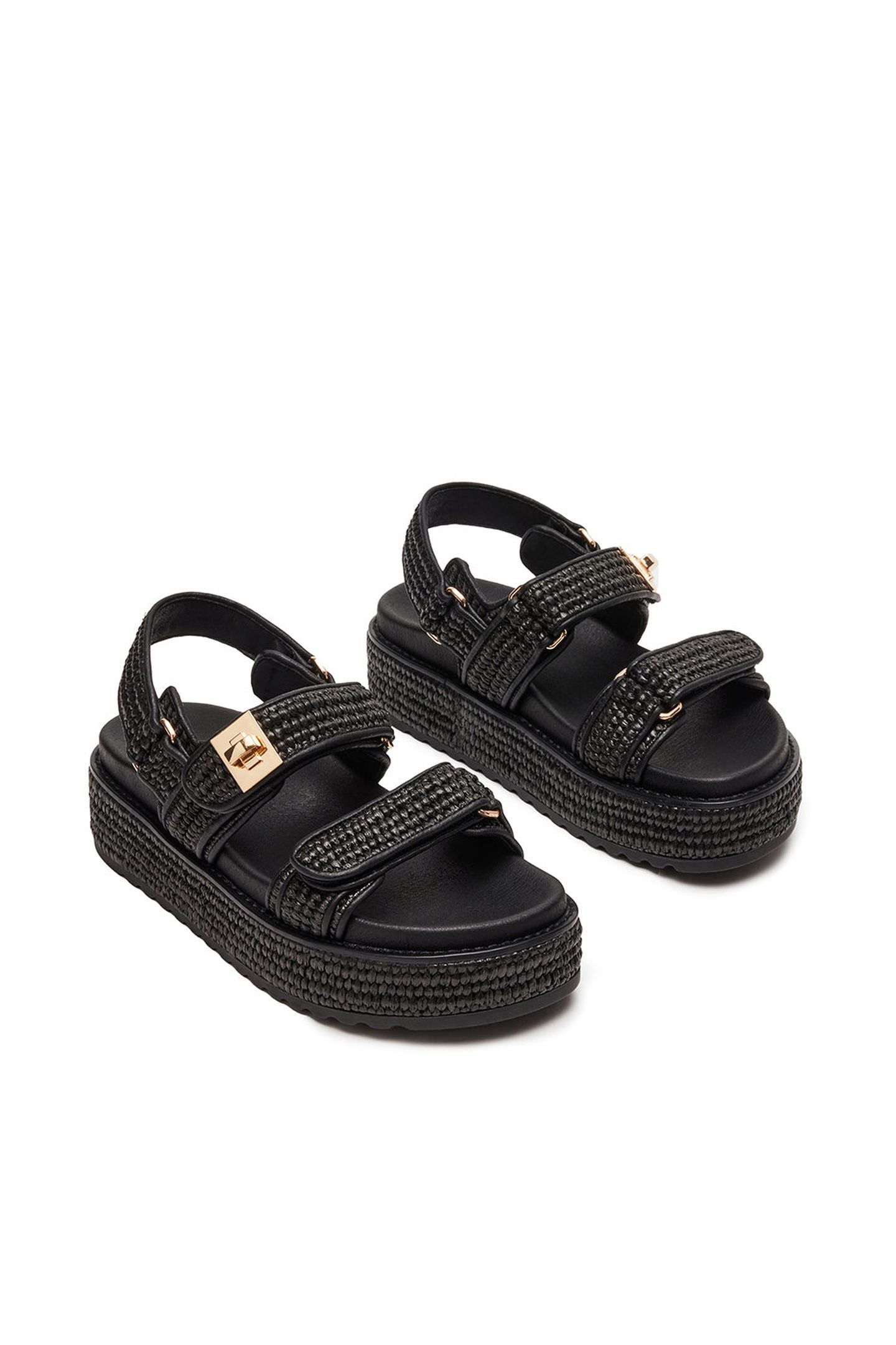 BIGMONA SANDALS BLACK RAFFIA 2