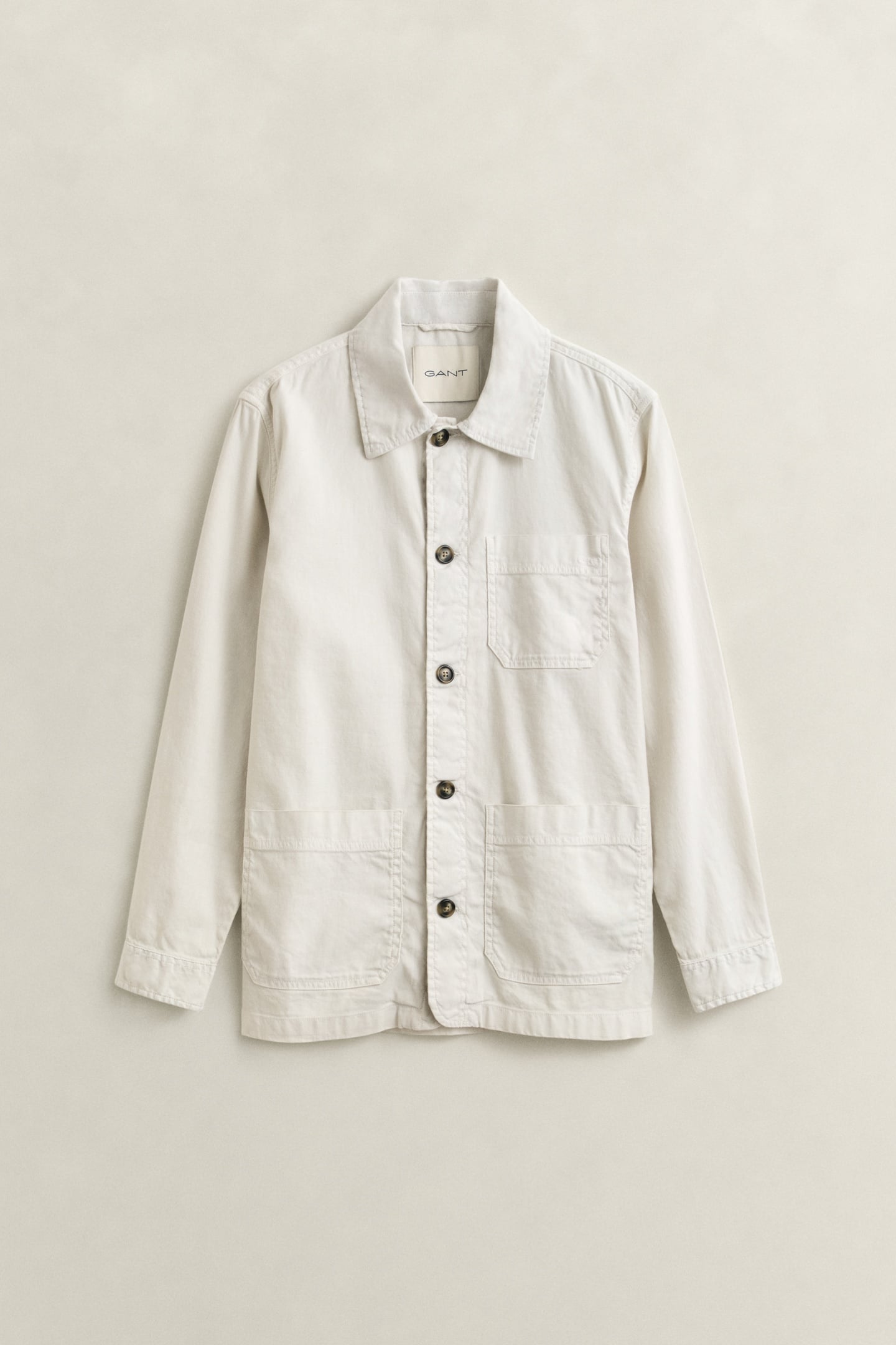 REG COTTON/LINEN OVERSHIRT SAND 4