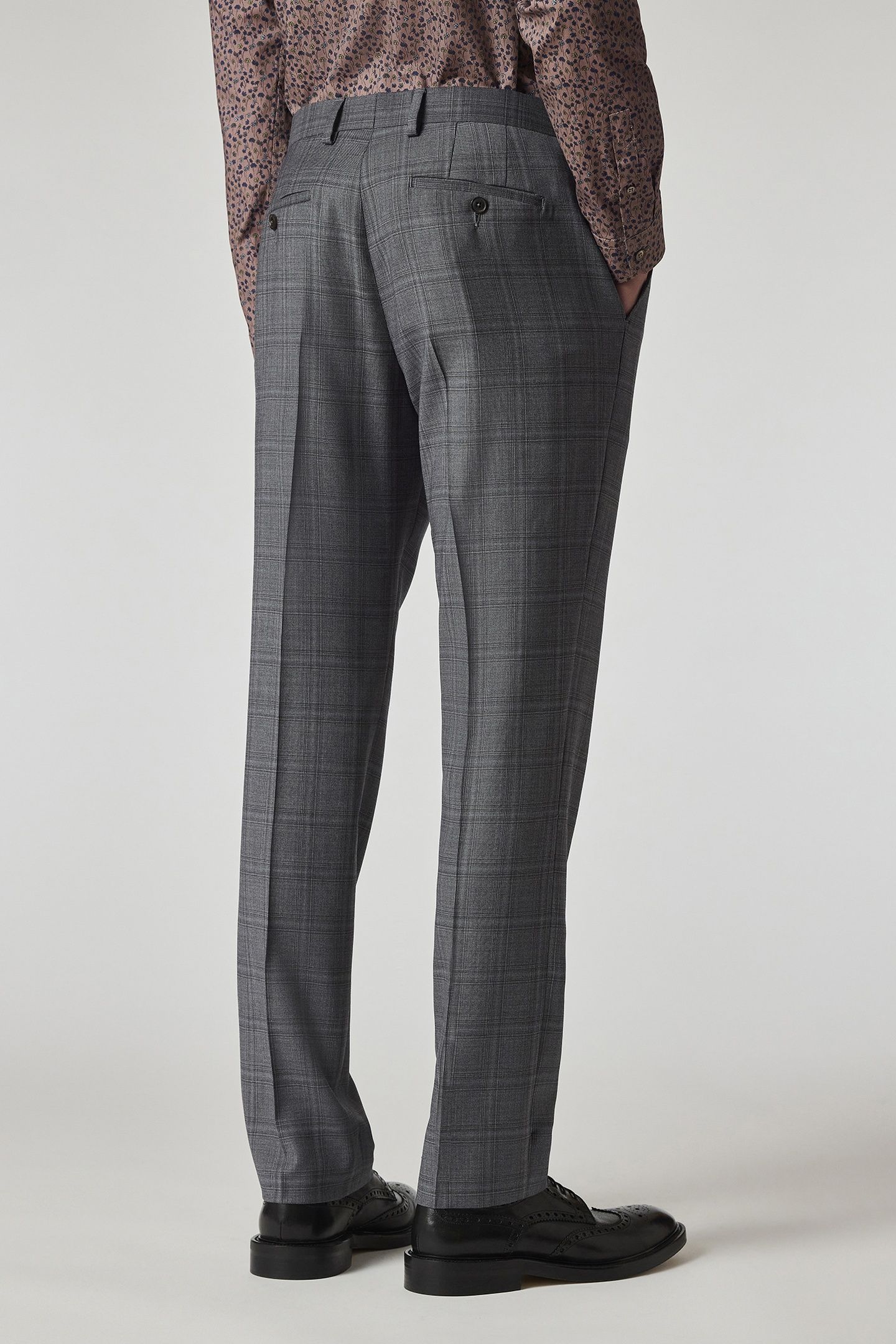 MENS TAILORED FIT 3PC 2 BUTTON SUIT GREY 4