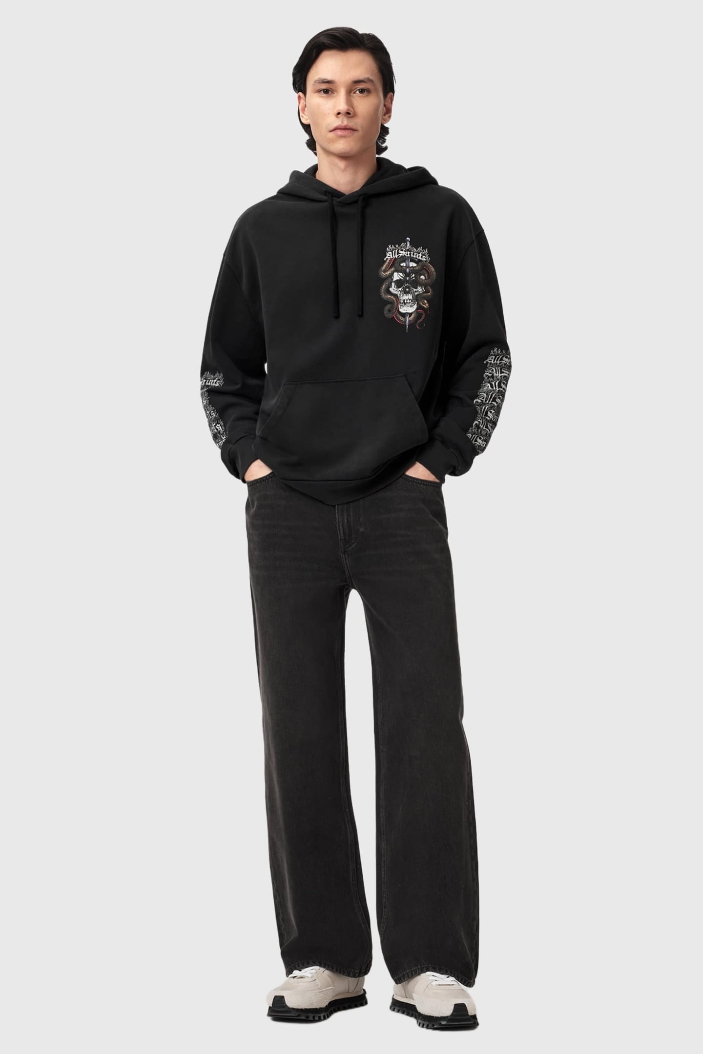 ARAKNID HOODY WASHED BLACK 3