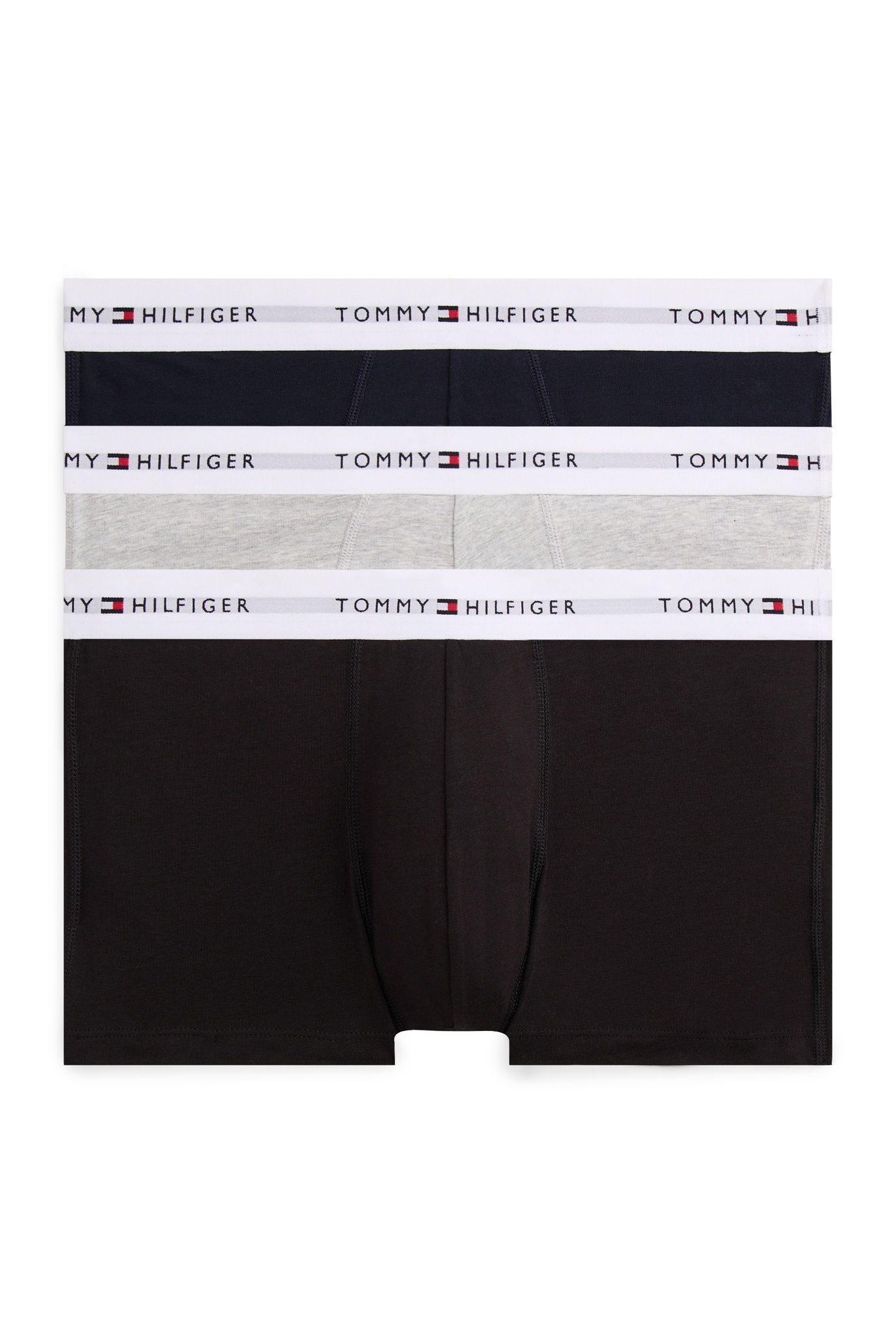 3-PACK LOW RISE TRUNK BLK/DES SKY/LGHT GRY HTHR 1