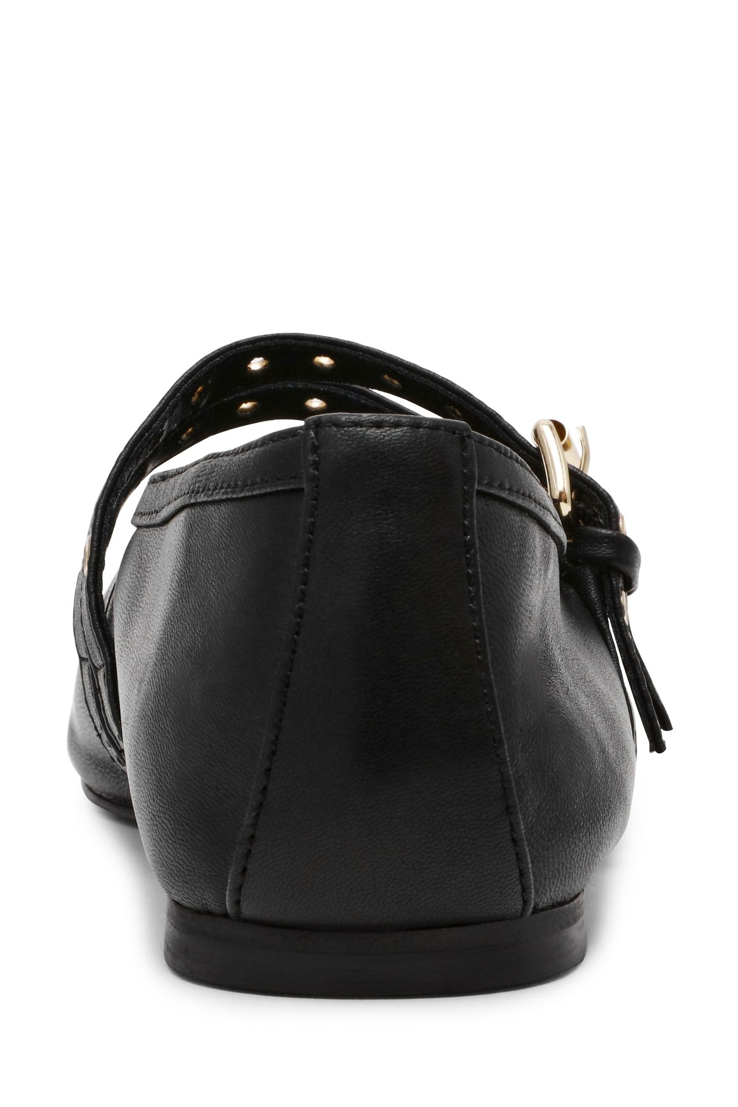 LYDIA FLAT SHOES BLACK LEATHER 5