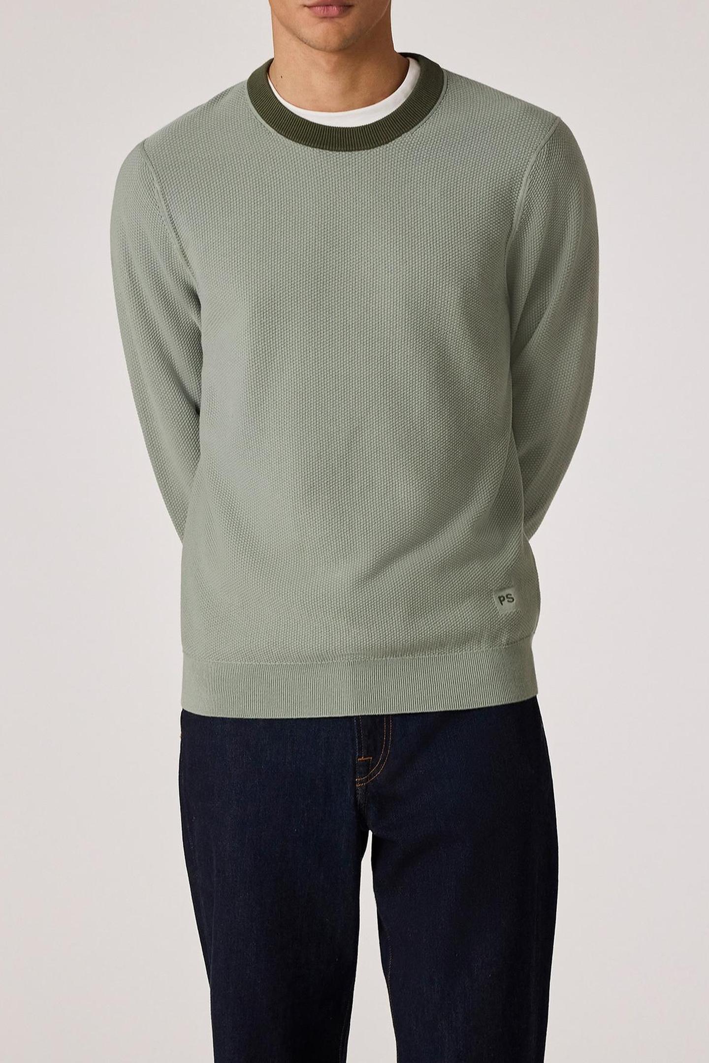 MENS SWEATER CREW NECK GREEN 1