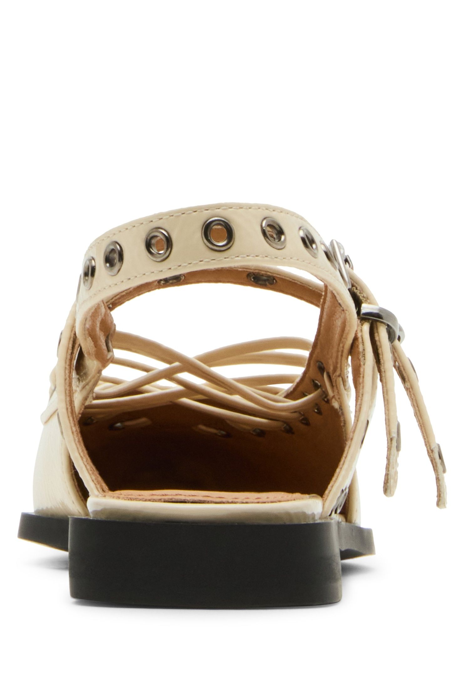 GALANTI FLAT SHOES BONE PATENT 6