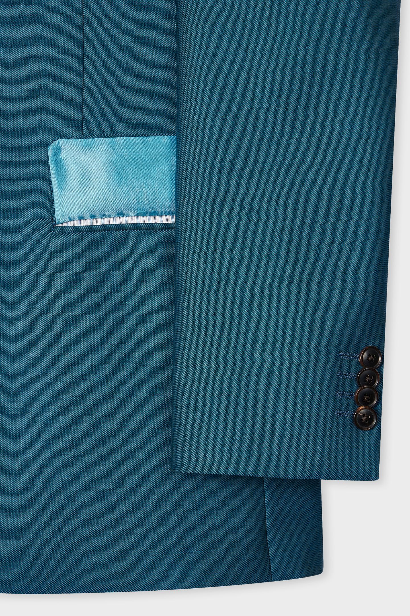 MENS TAILORED FIT 2 BUTTON SUIT PETROL BLUE 5